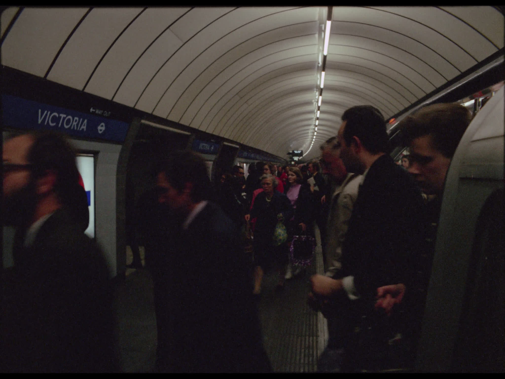 Passengers getting off the tube