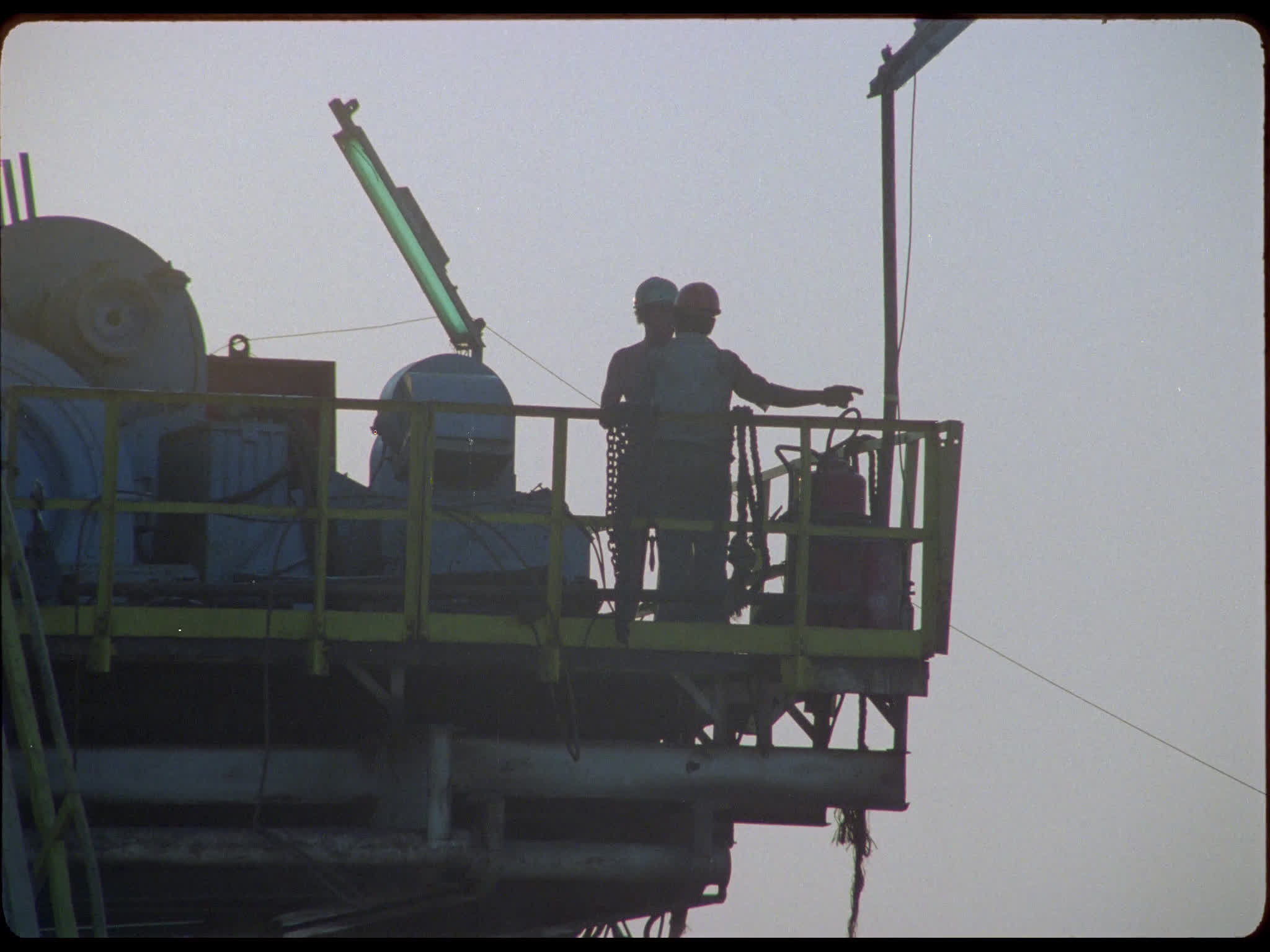 Men Working on Oil Rig Platform