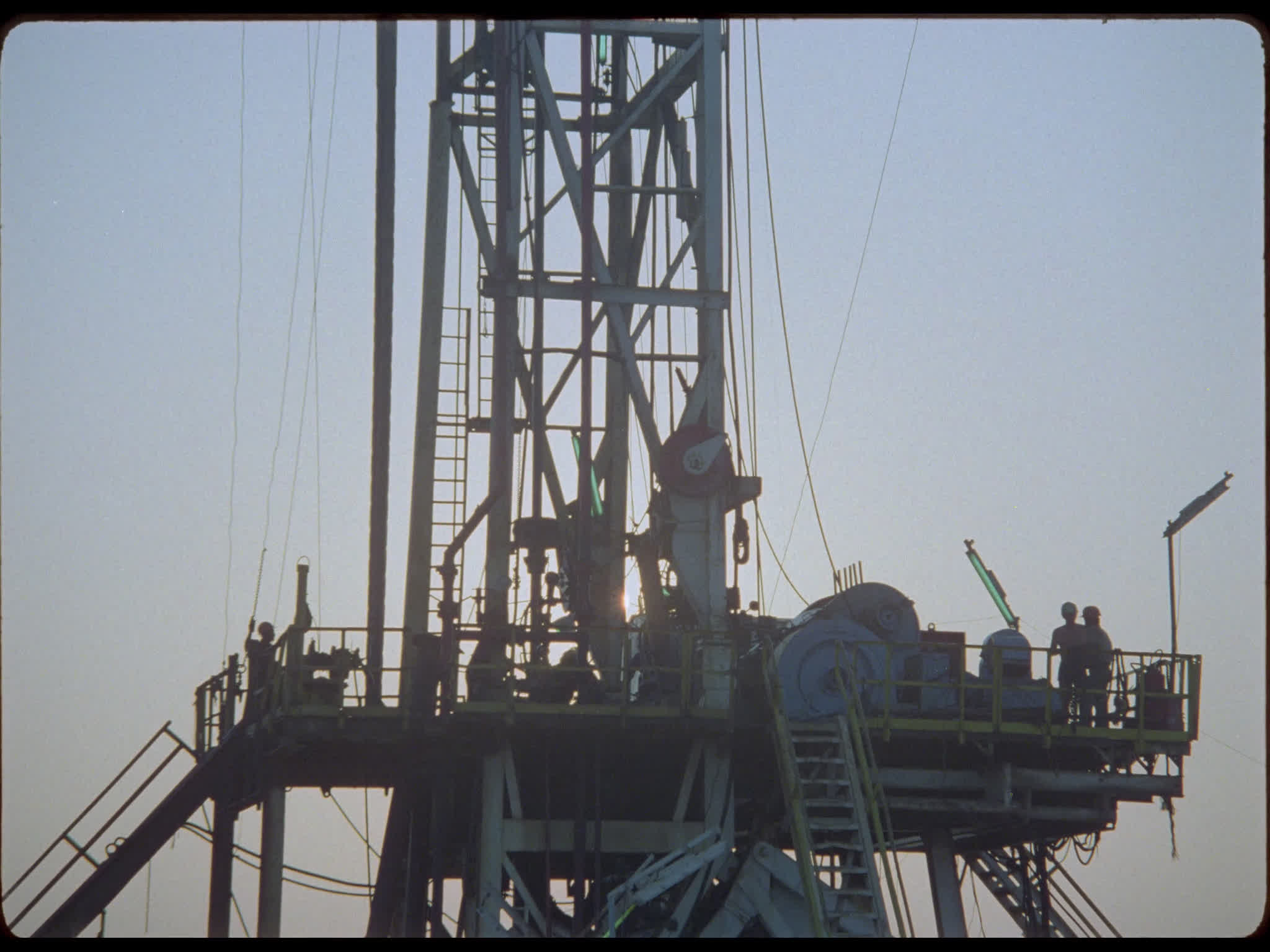 Men Working on Oil Rig Platform
