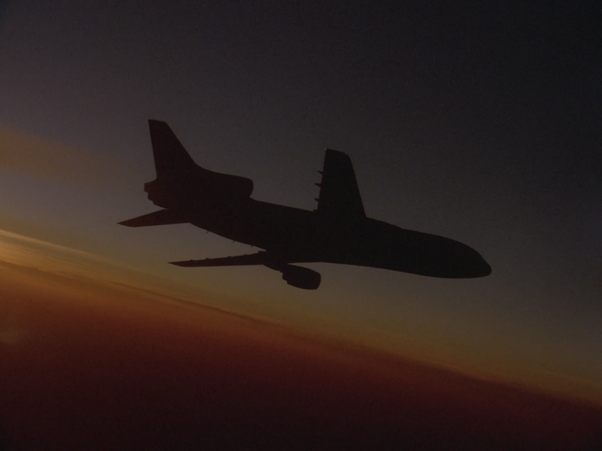 Tristar Plane in Flight
