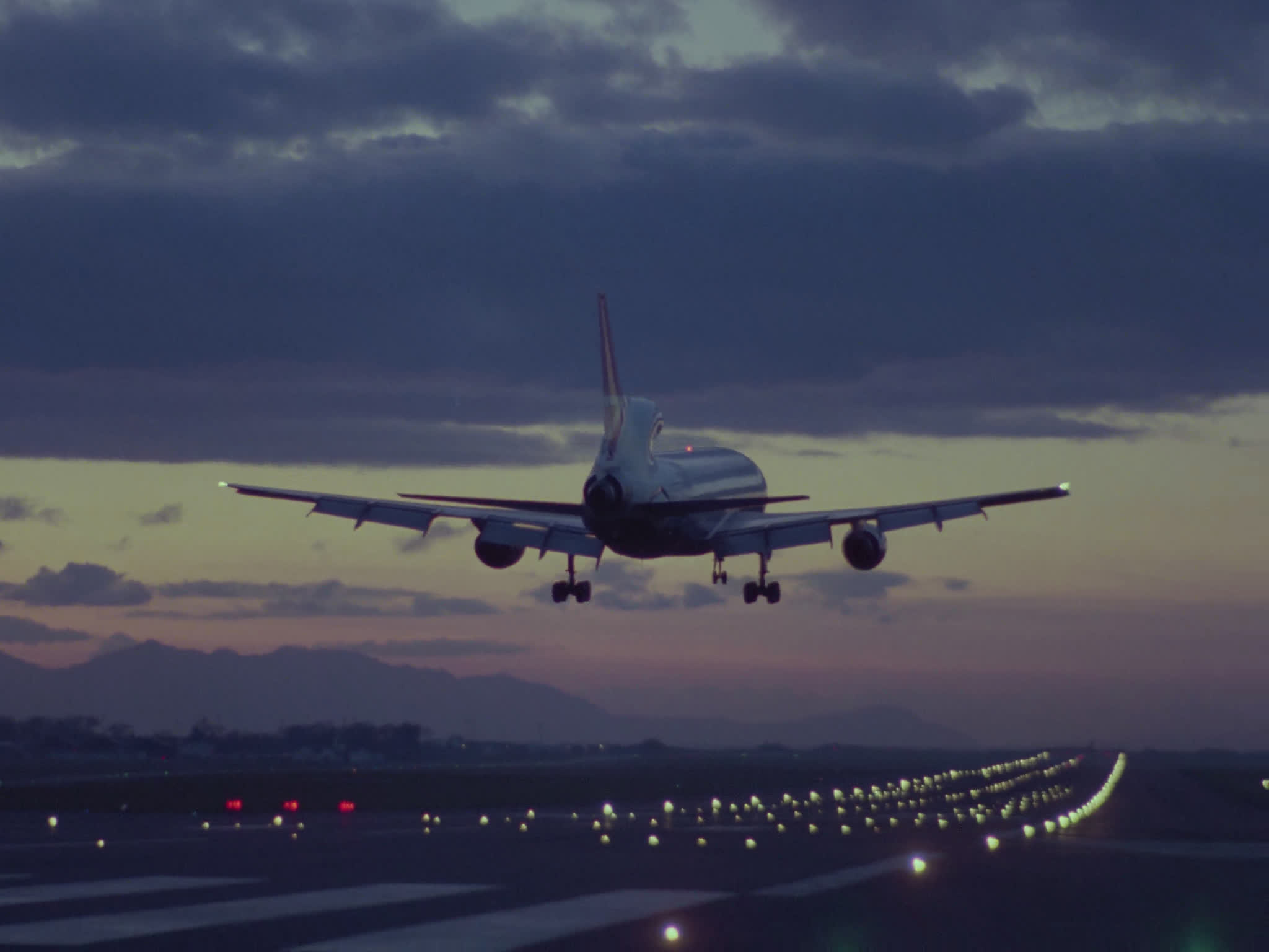 British Airways Tristar Lands