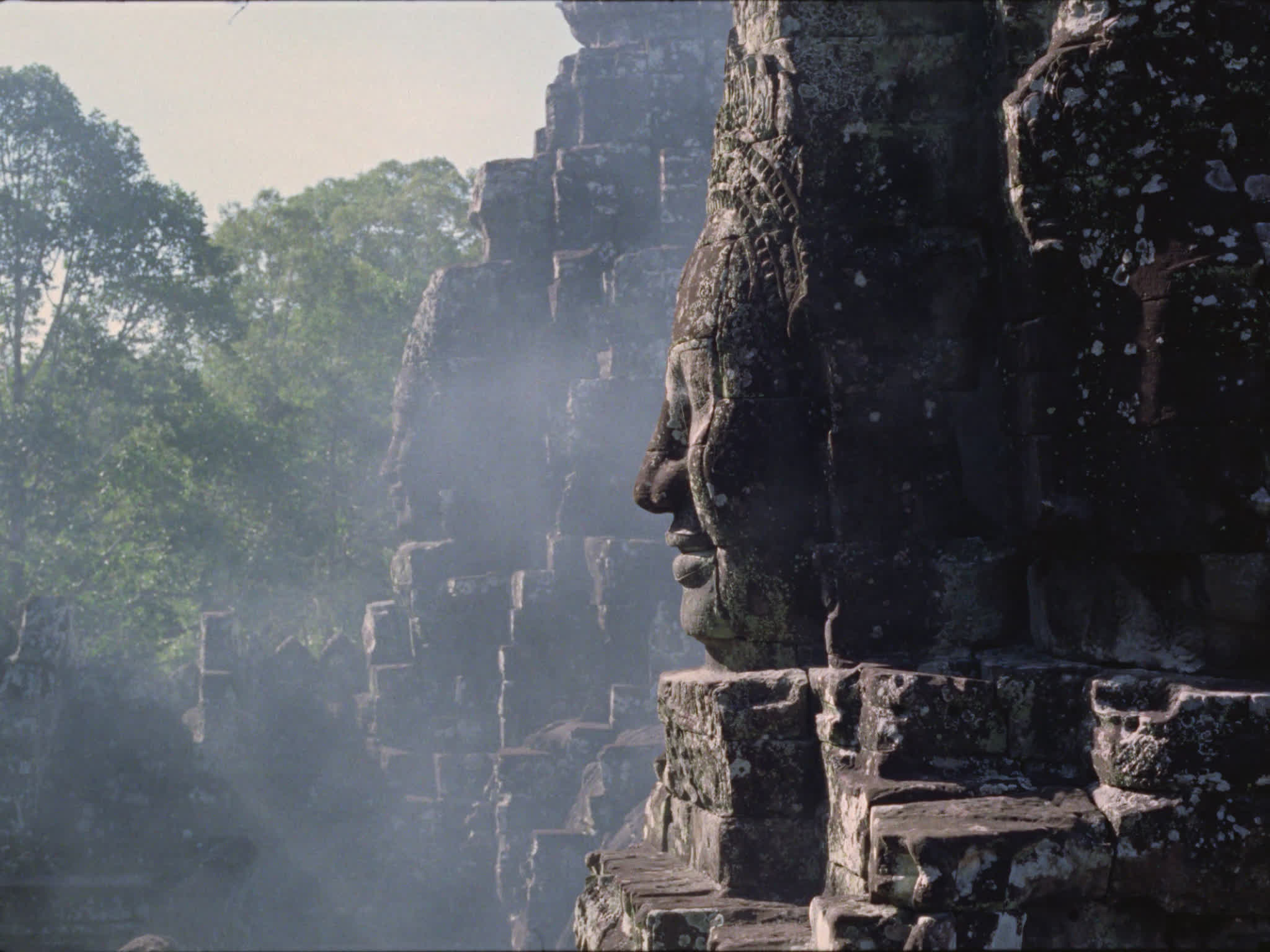 Khmer Heads at Bayon Temple