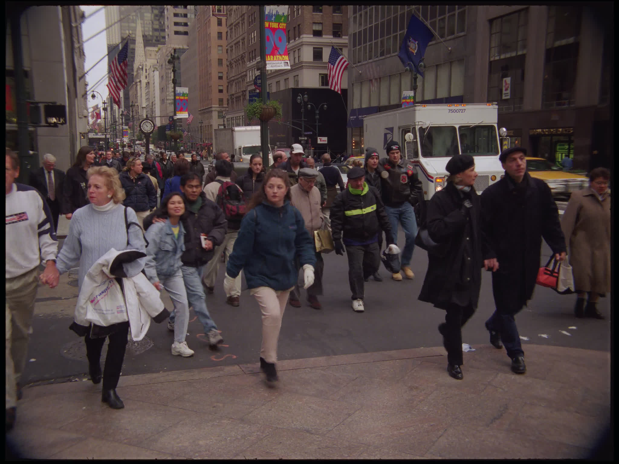 New York Pedestrians Crossing