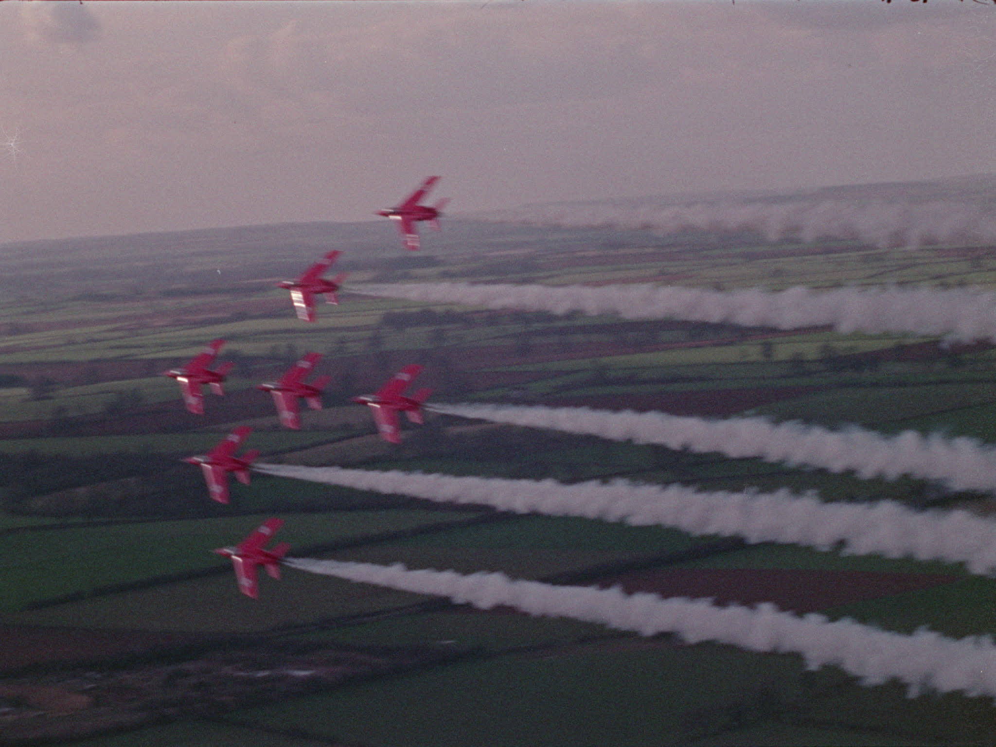 Air-to-Air Red Arrows Fly in Formation