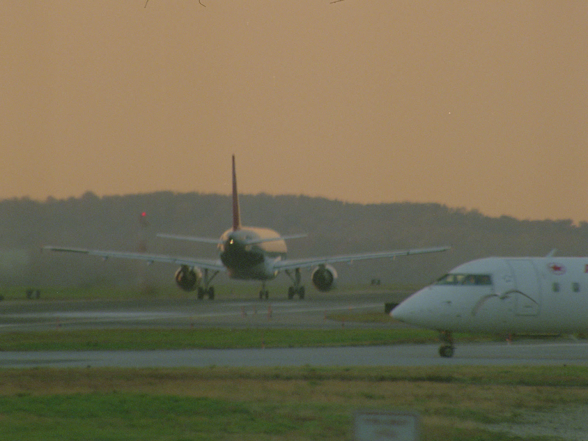 Unidentifiable Airbus A320 Takes Off