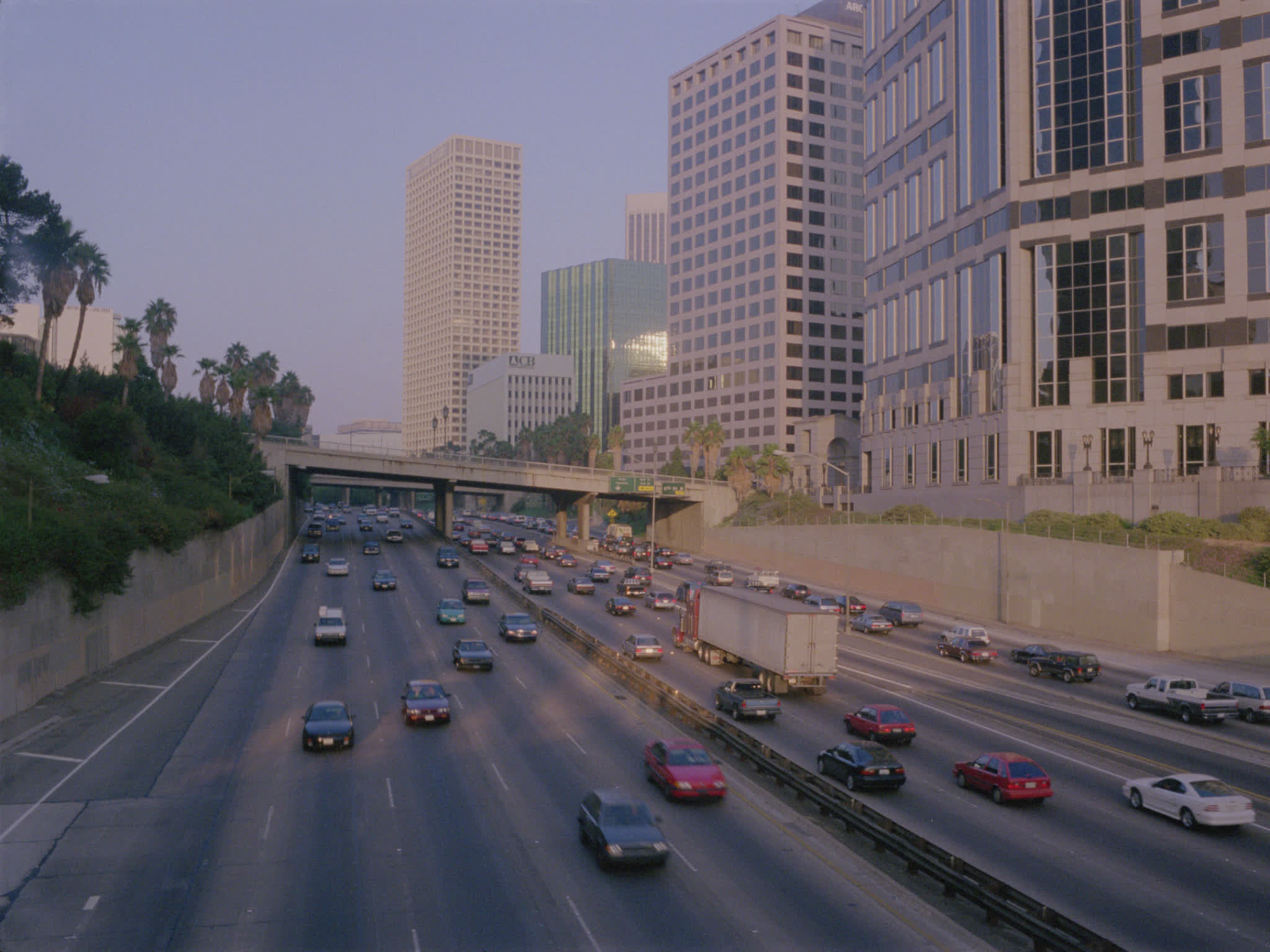 Multi-lane Traffic on the 110