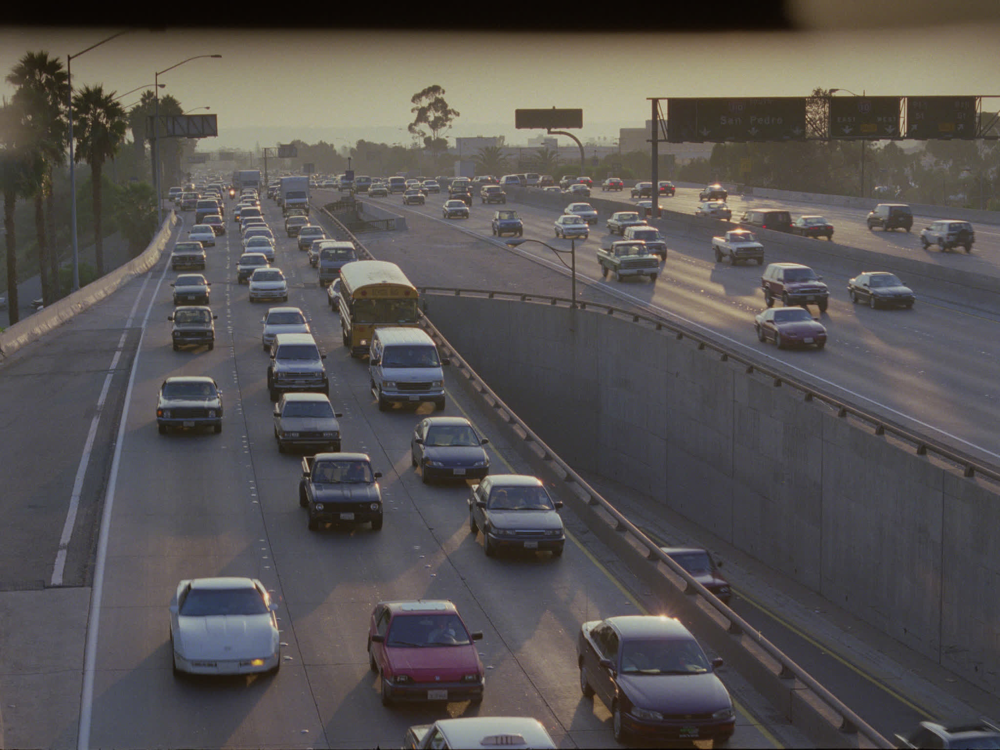 Multi-lane Traffic on the 110
