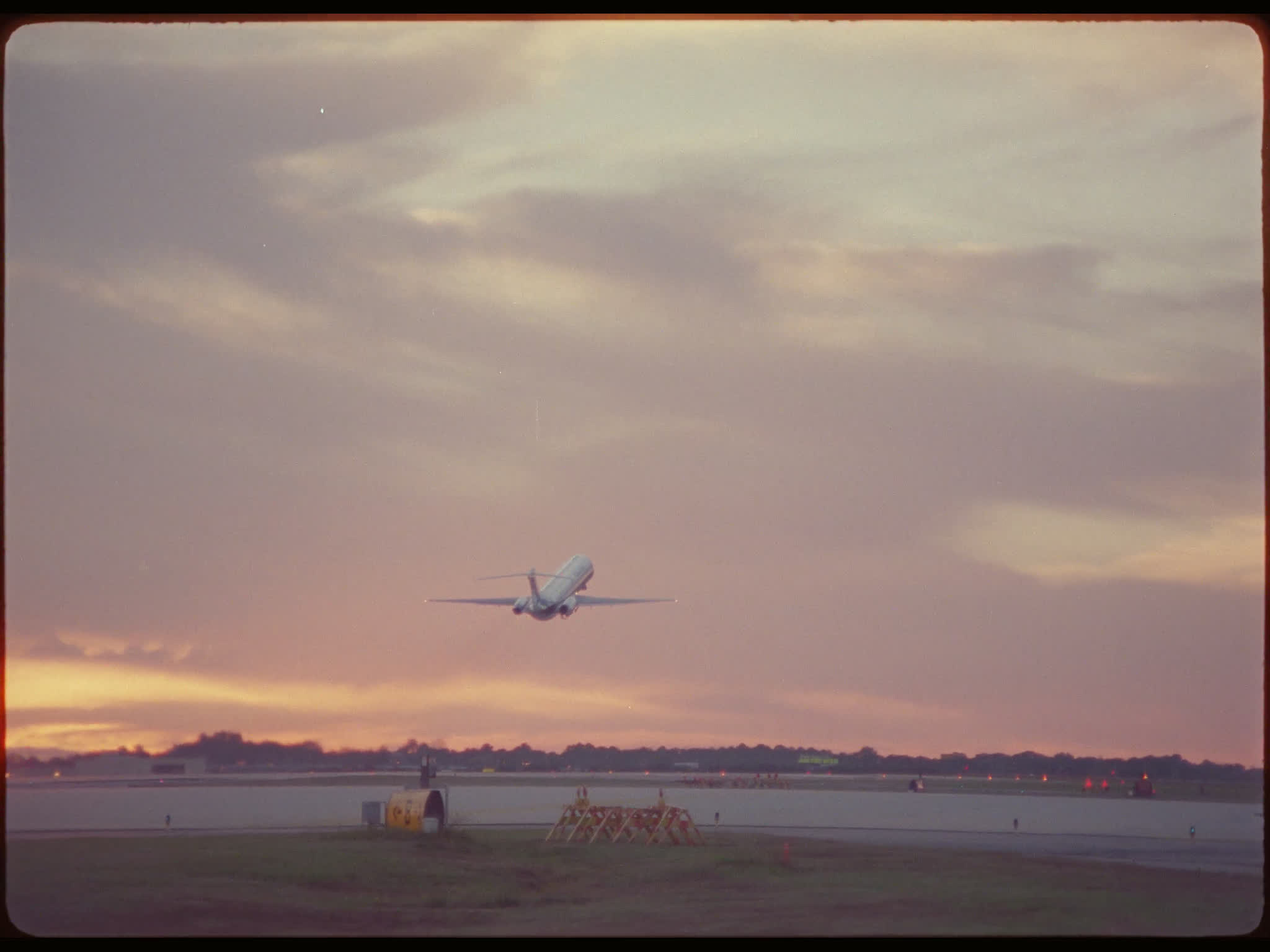 DC9 Take Off Sunset