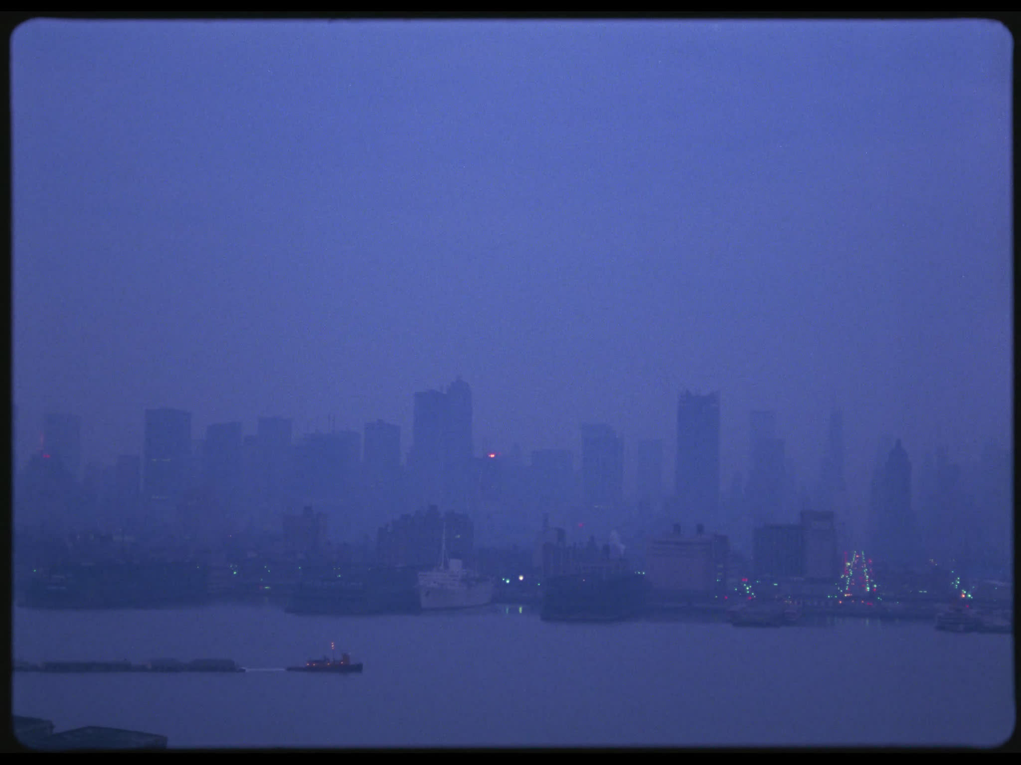Misty Manhattan Skyline and Cruise Terminal