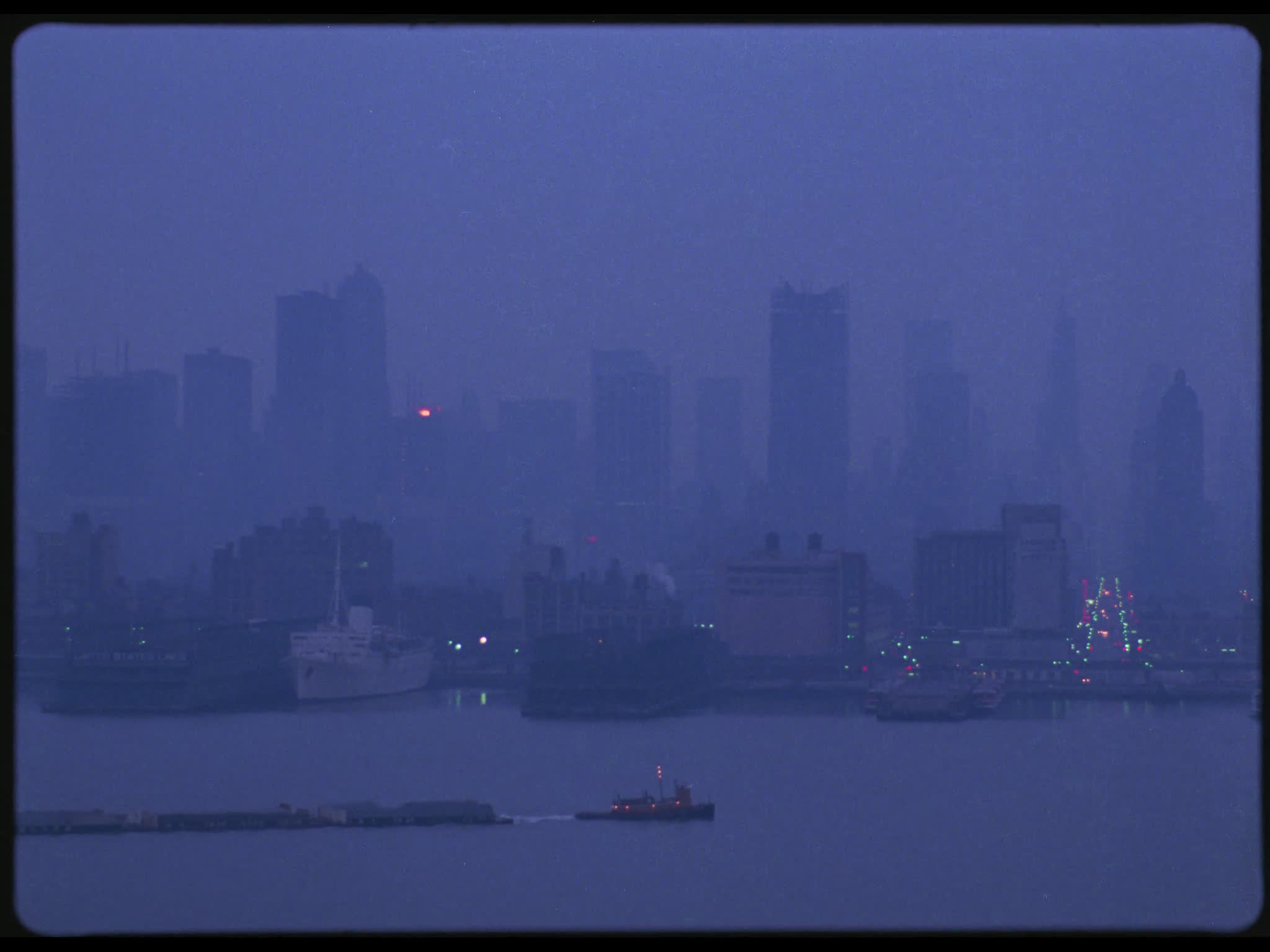 Misty Manhattan Skyline and Cruise Terminal