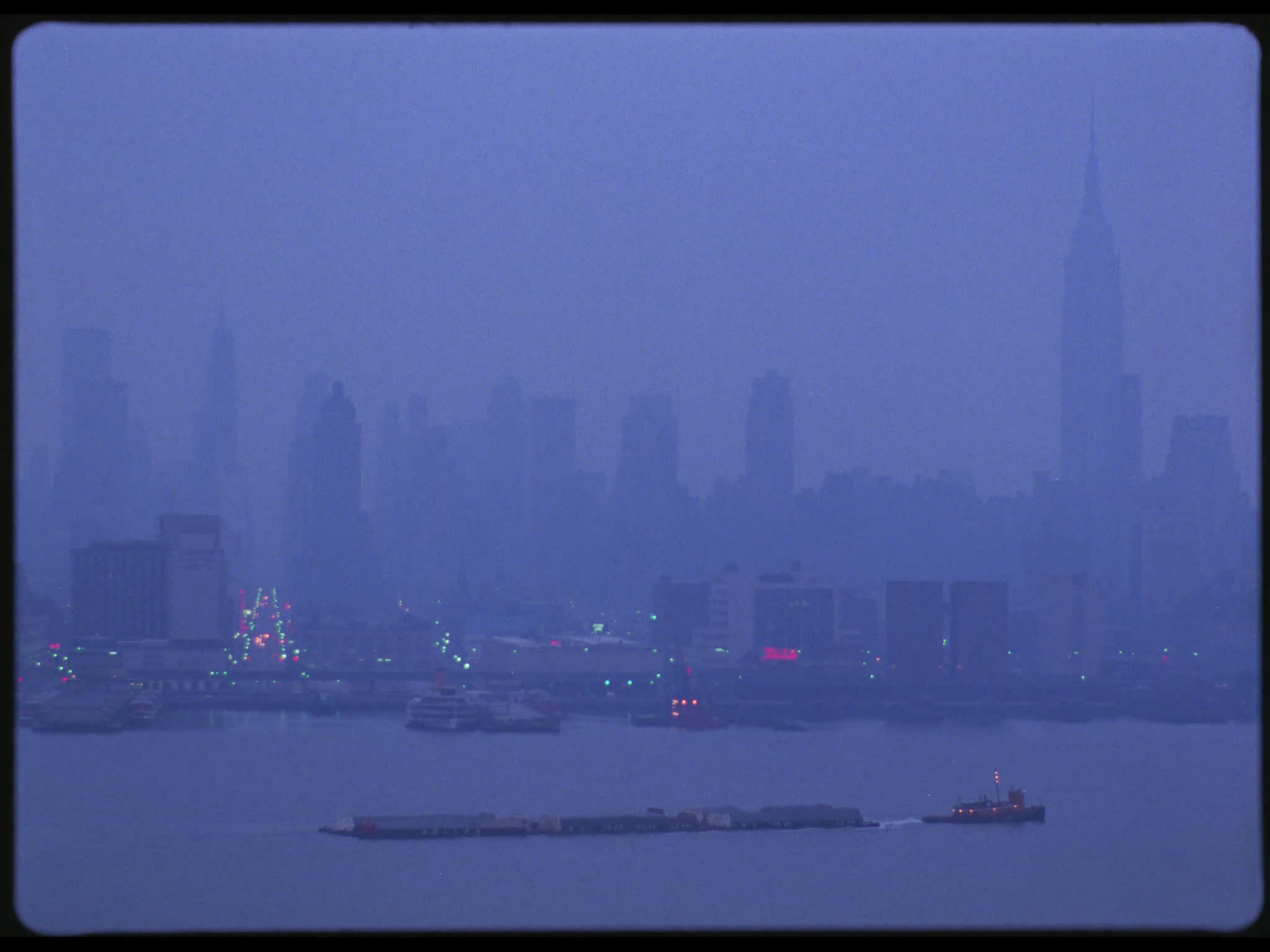 Misty Manhattan Skyline and Cruise Terminal
