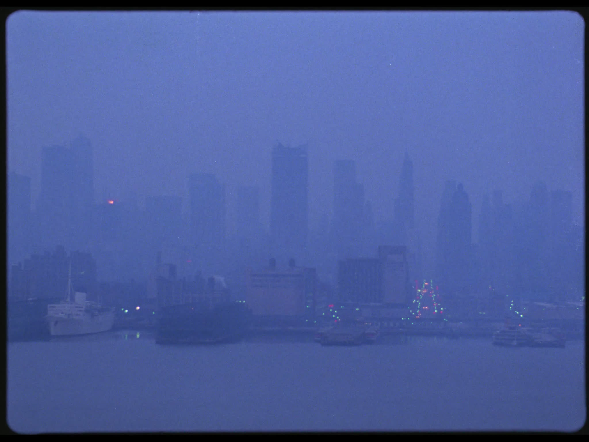 Misty Manhattan Skyline and Cruise Terminal