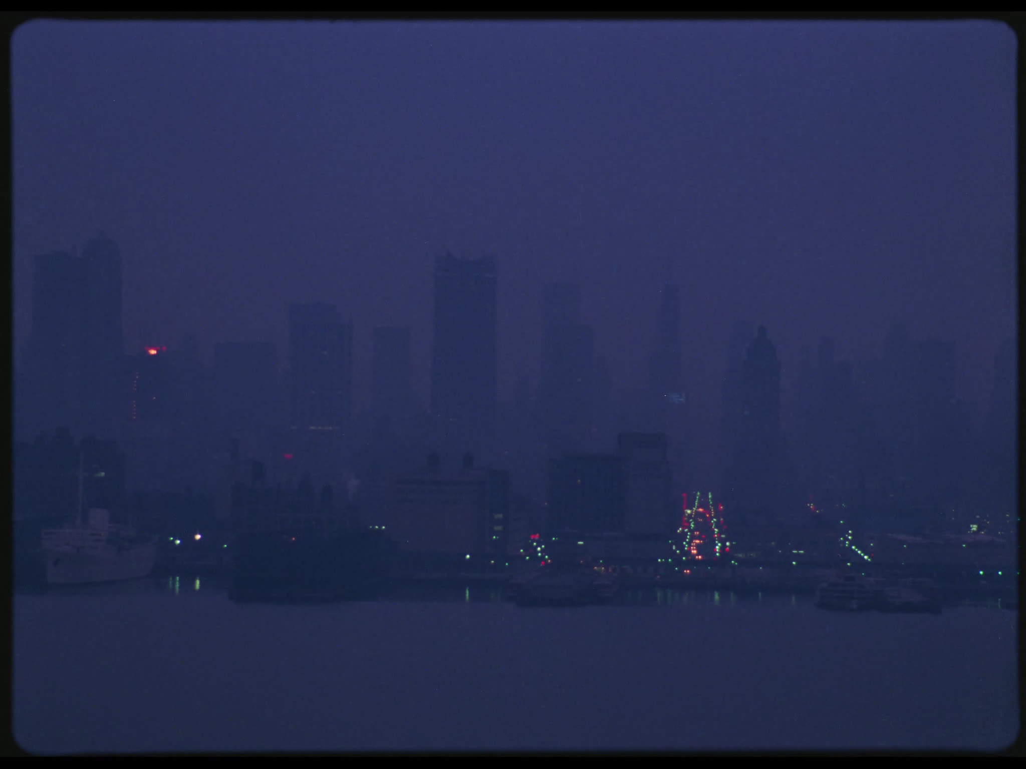 Misty Manhattan Skyline and Cruise Terminal