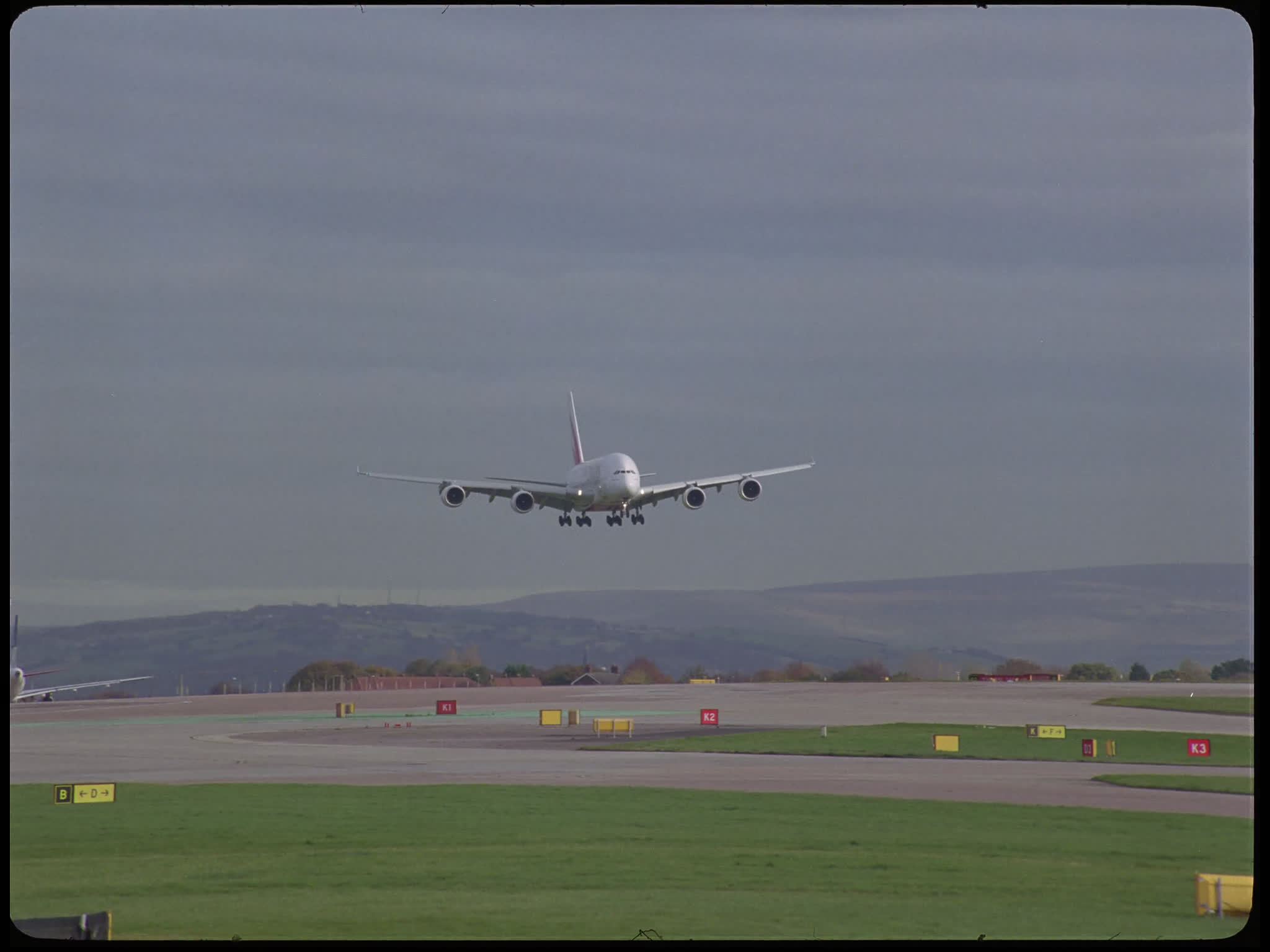 Emirates Airbus A380 Landing