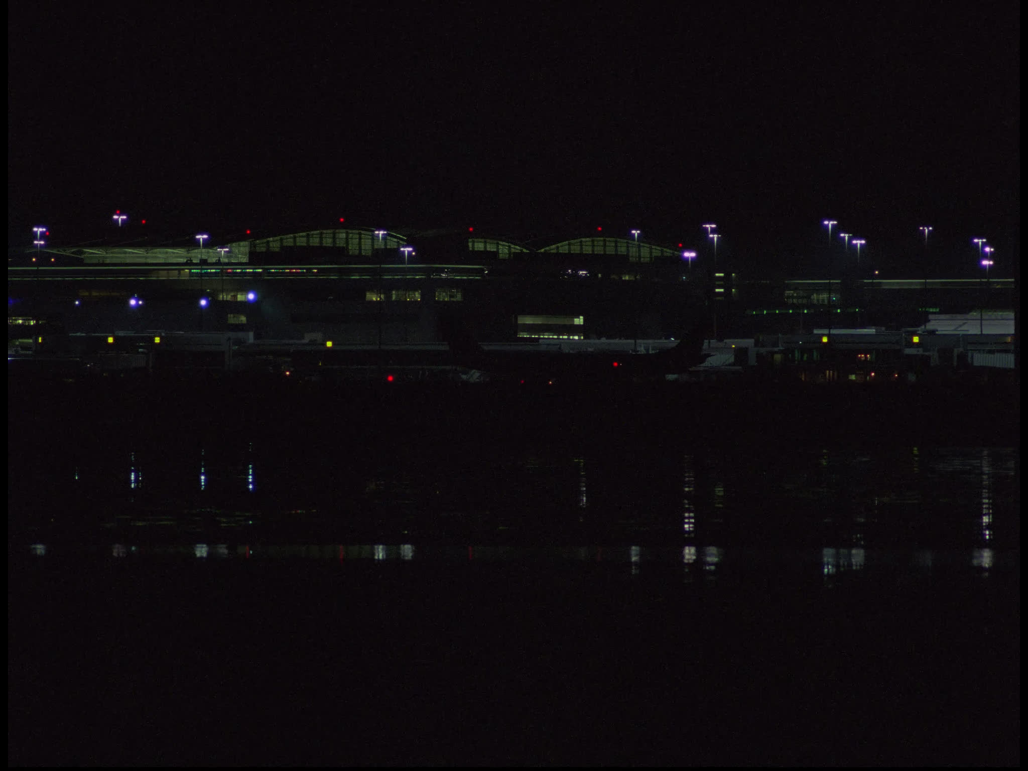 Plane Taxiing at Night