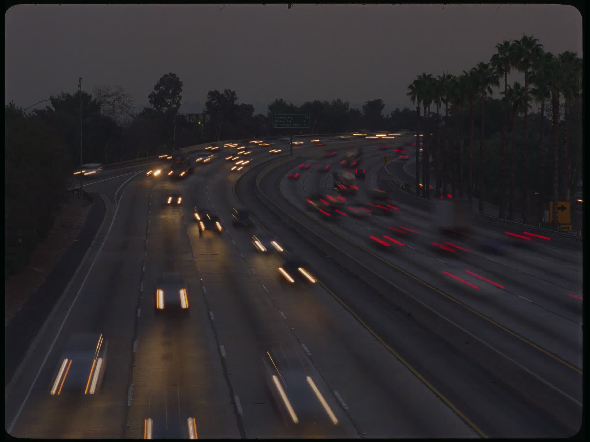Time Lapse Freeway Traffic