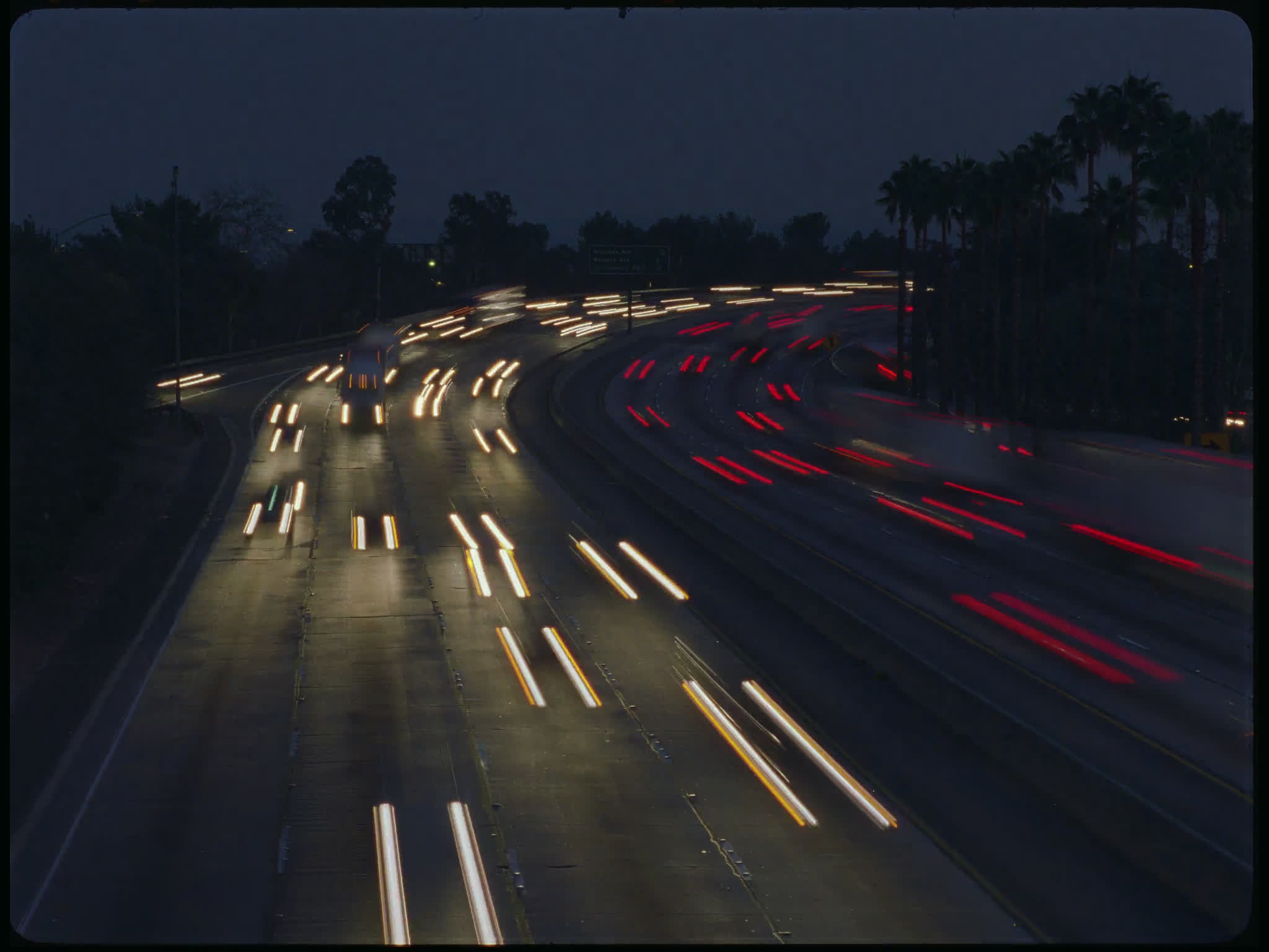 Time Lapse Freeway Traffic