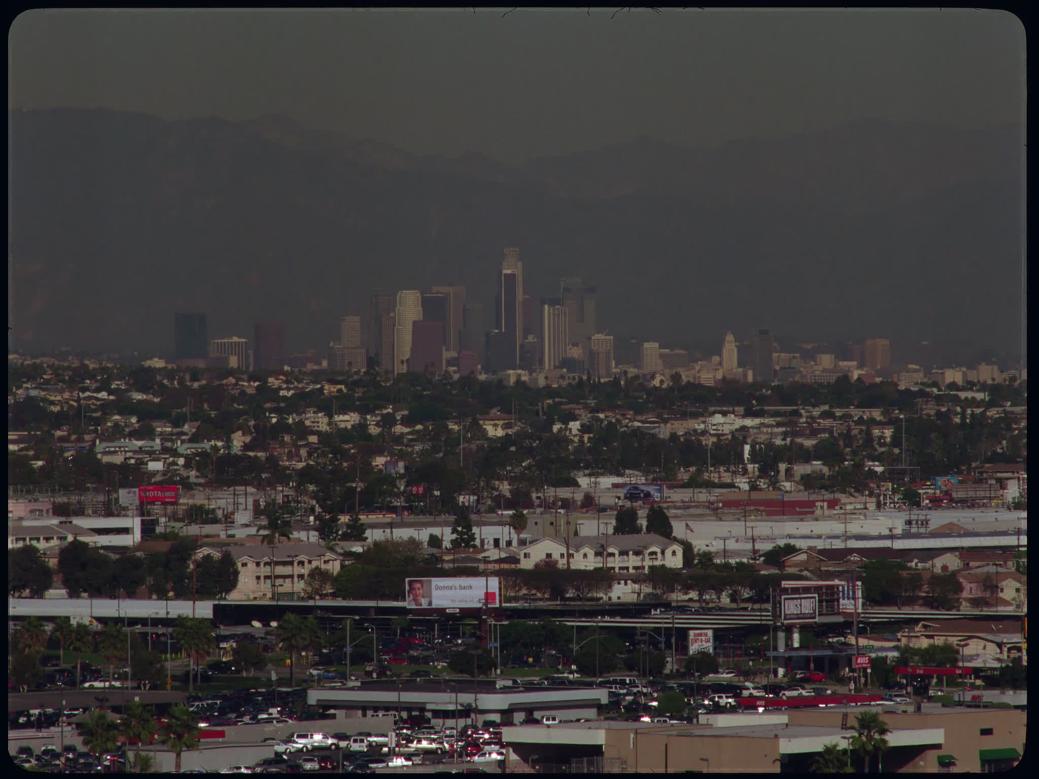 Los Angeles Skyline with Mountains