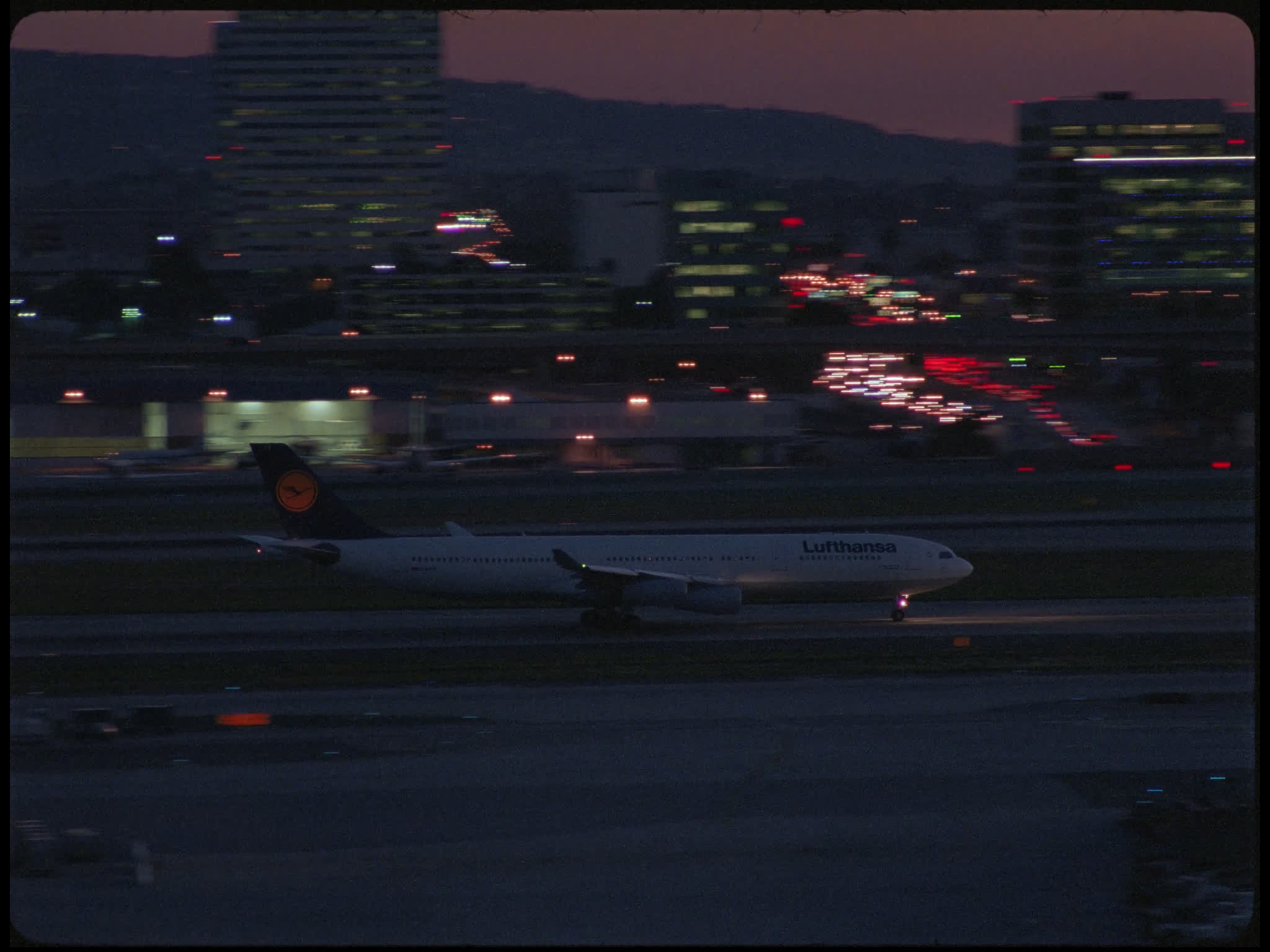 Lufthansa Airbus 340 on Take Off Run at LAX