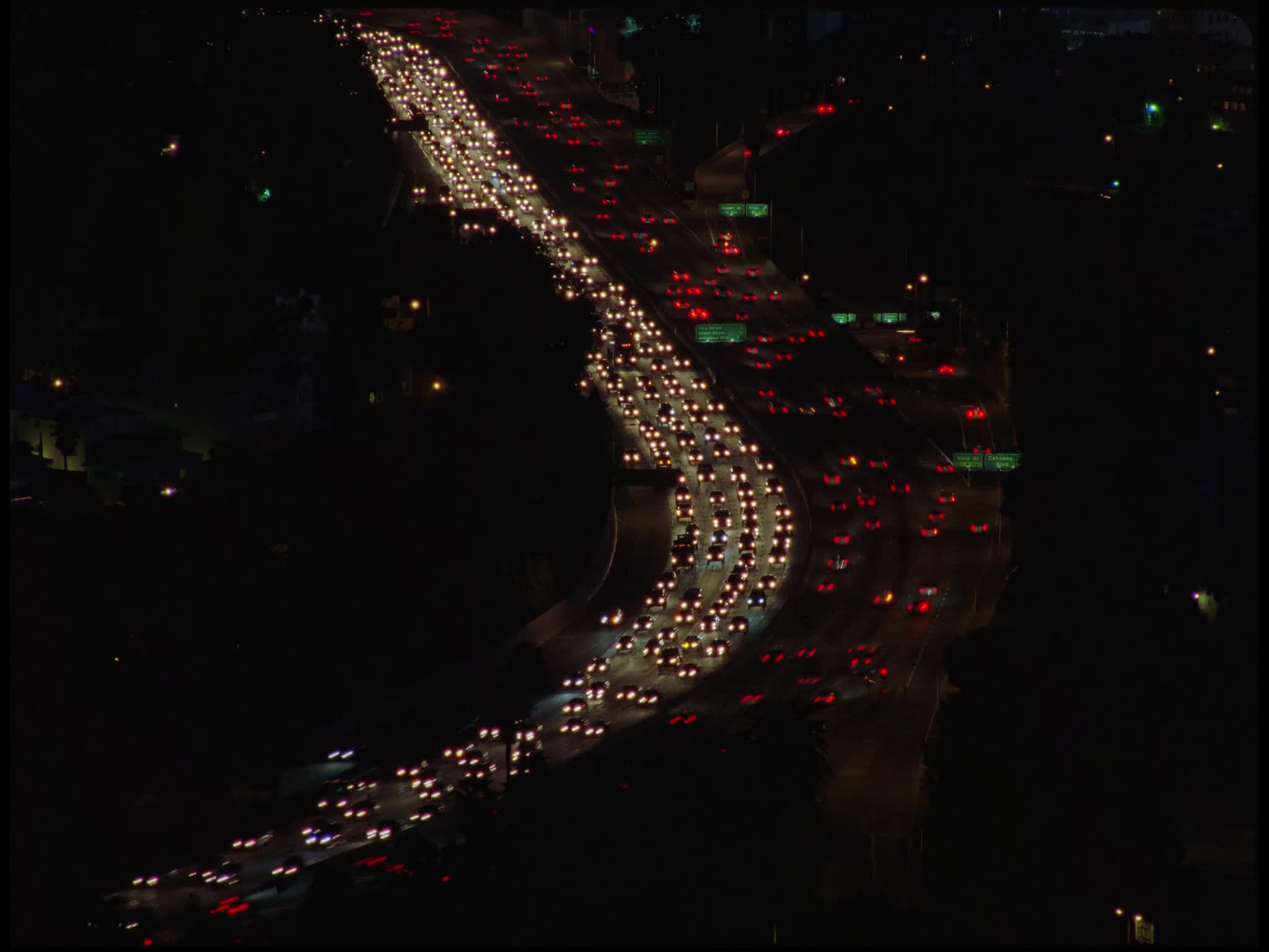 Hollywood Freeway at Night
