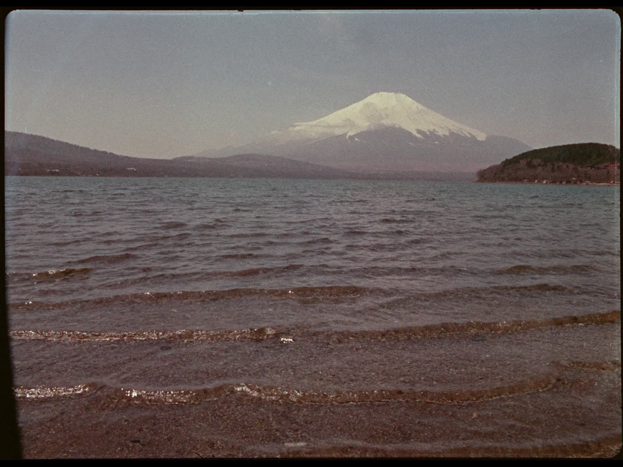 Mount Fuji with Lapping Waves