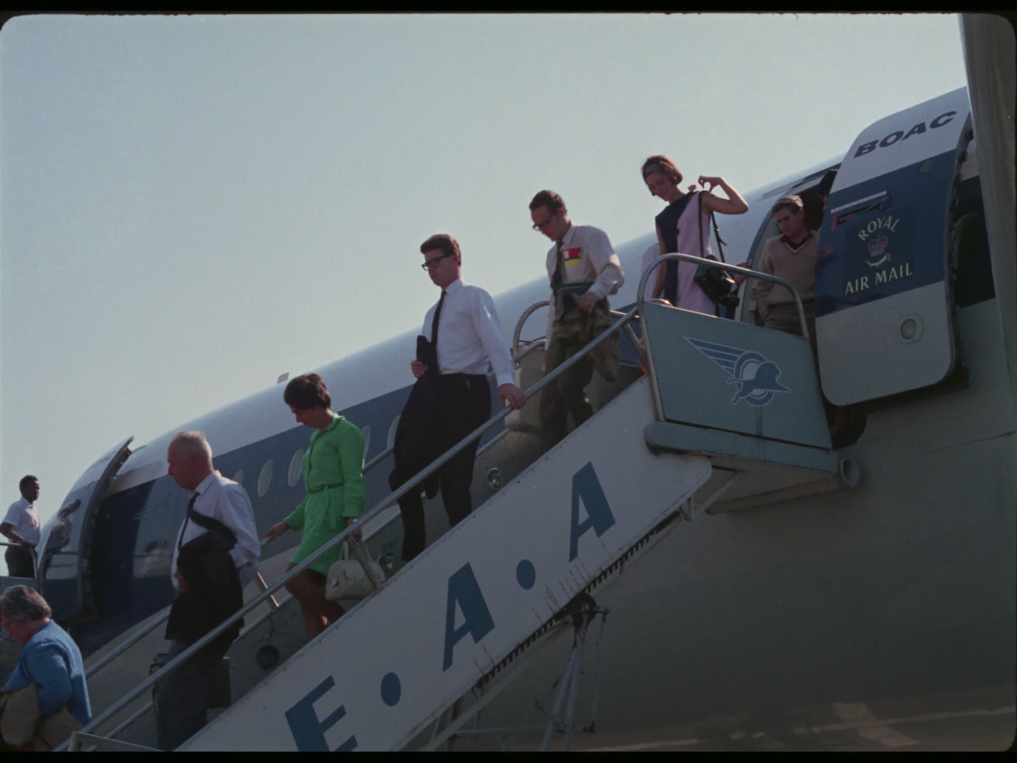 Passengers Disembark BOAC VC10