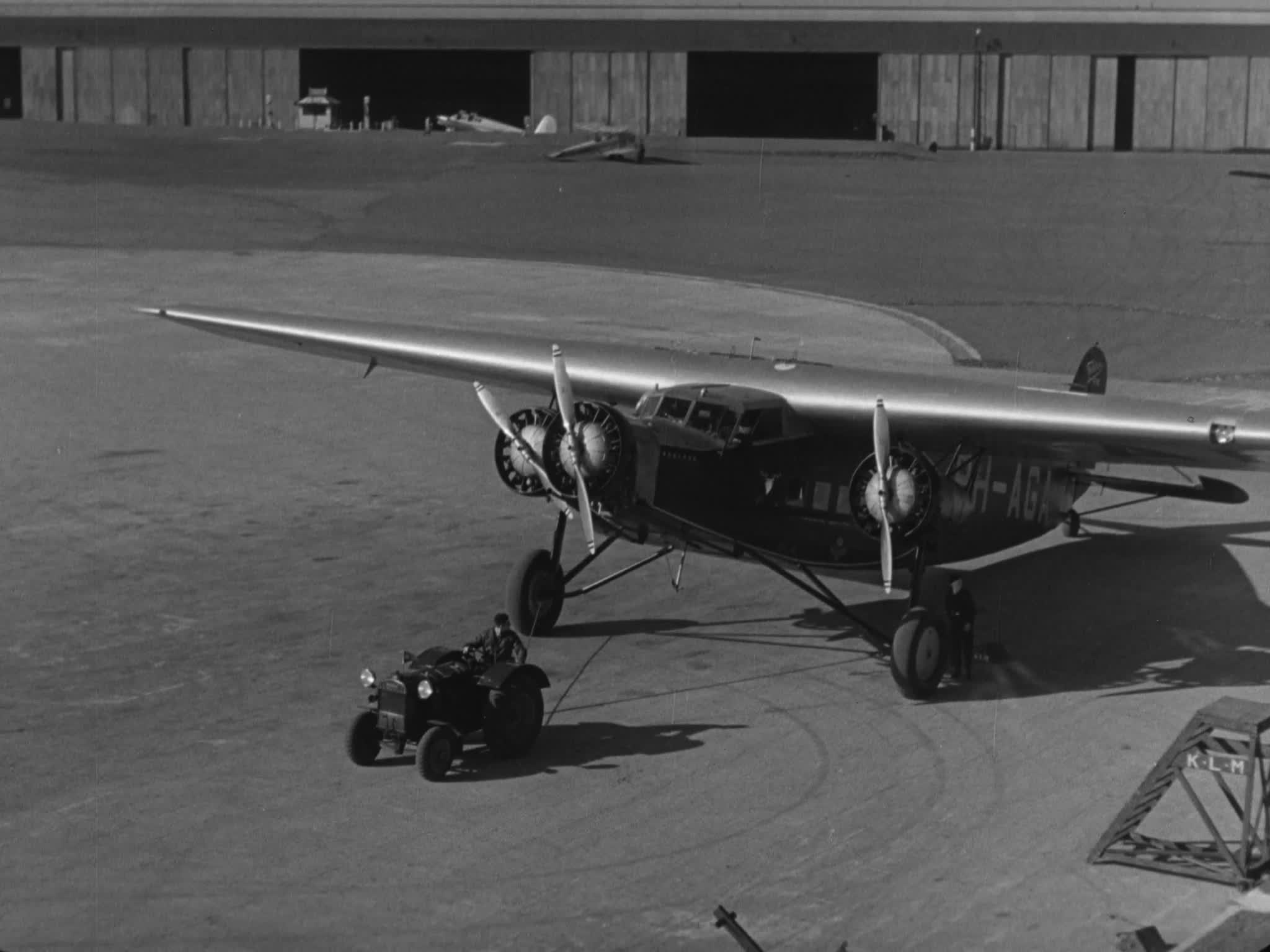 Fokker FVII Being Towed 1934