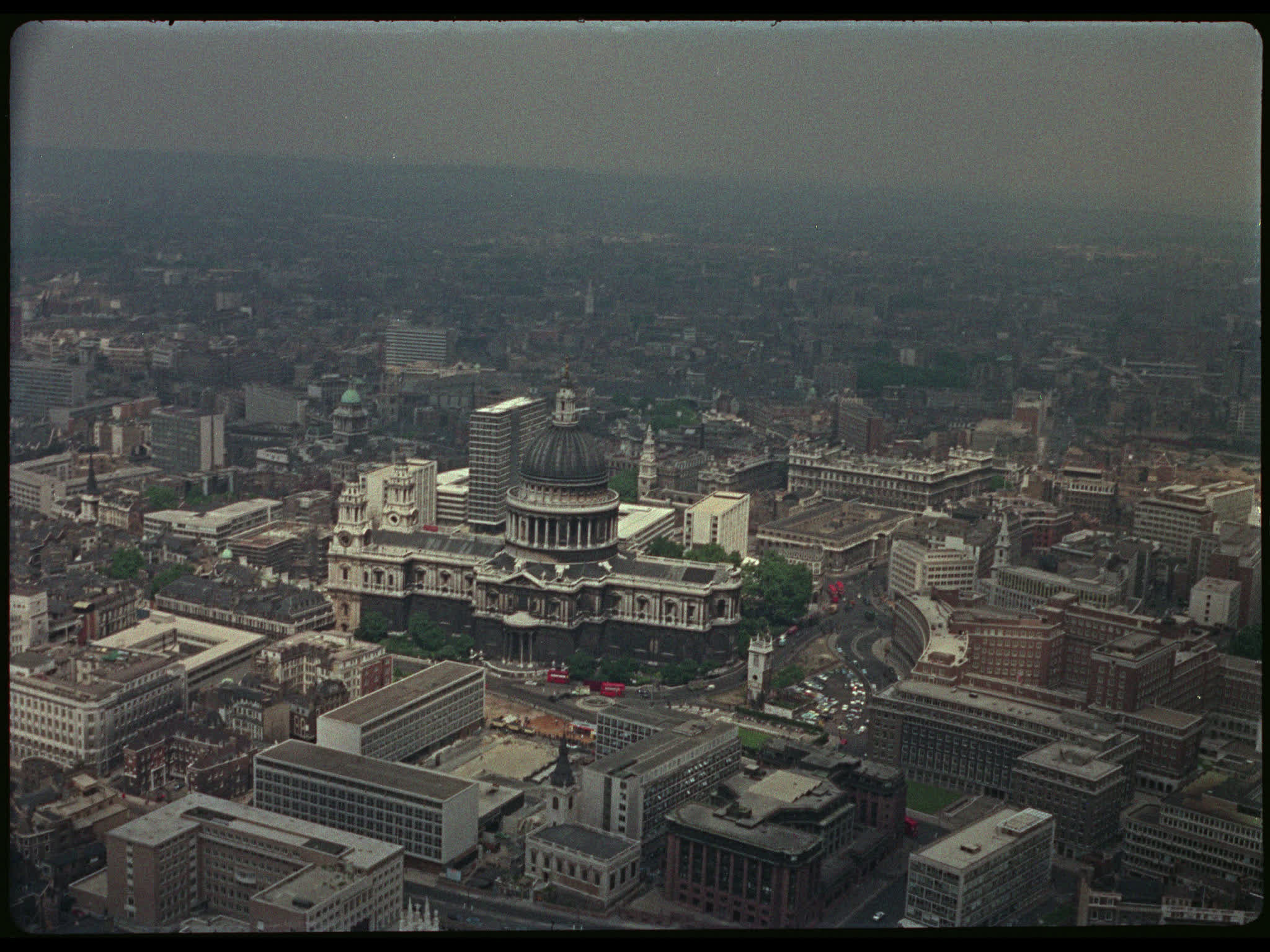 Aerial of St Paul's Cathedral