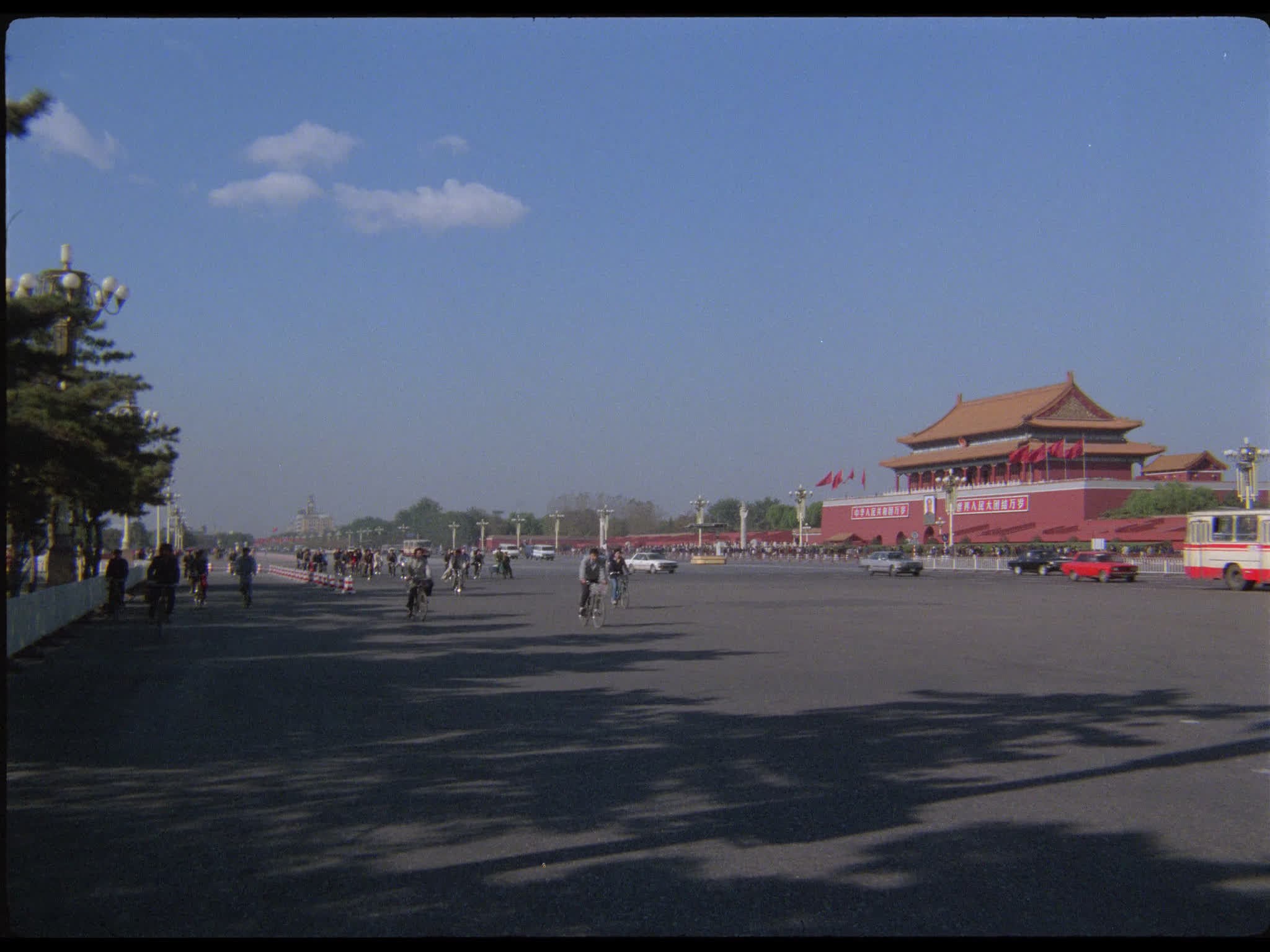 Cyclists outside Forbidden City