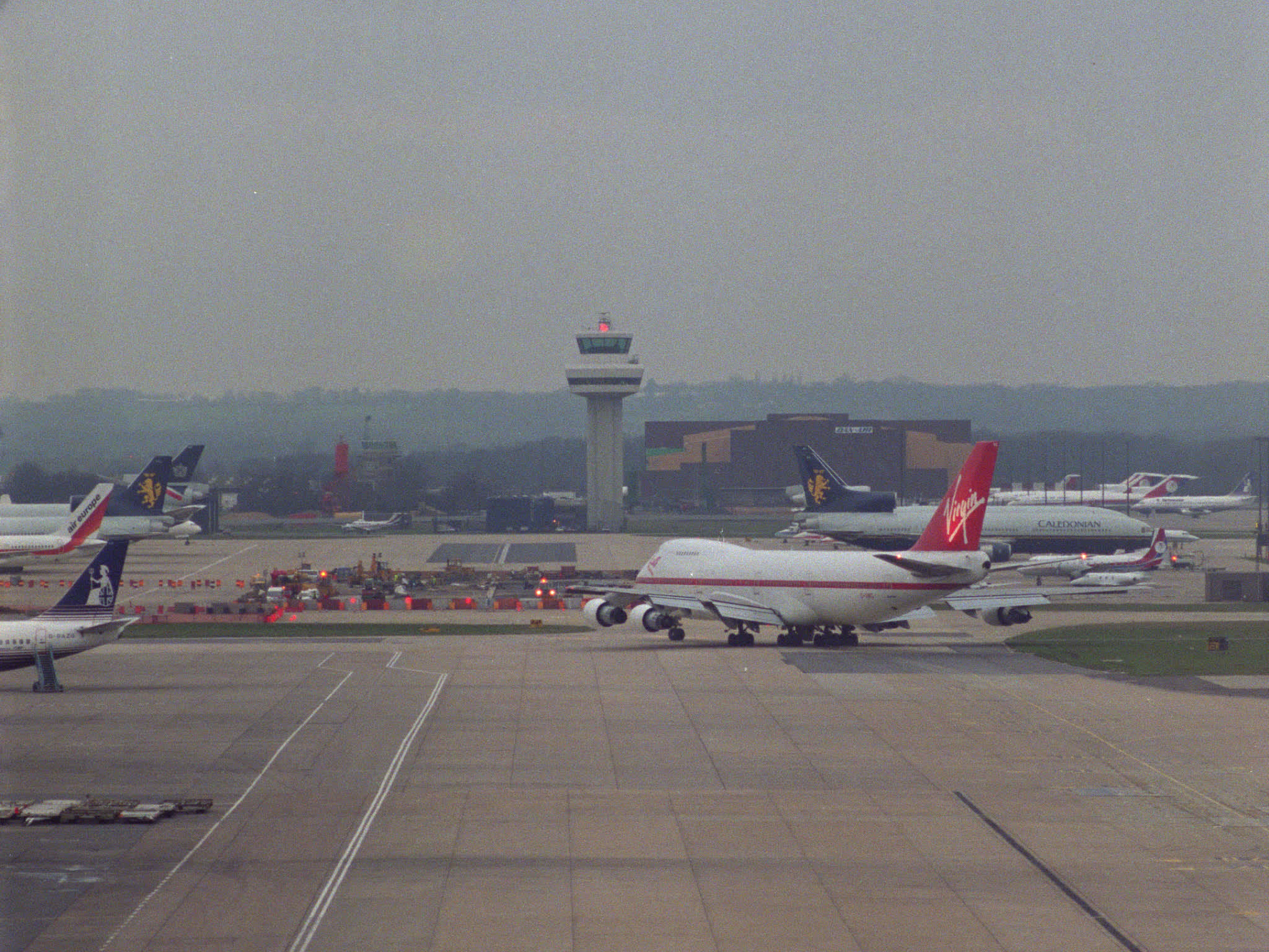Virgin Boeing 747 Taxis