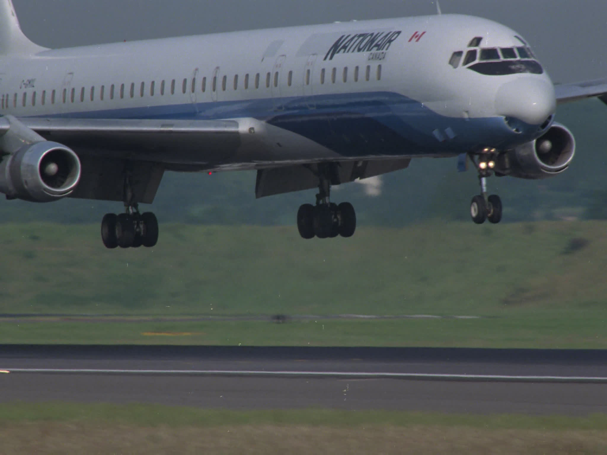 Nationair DC8 Lands