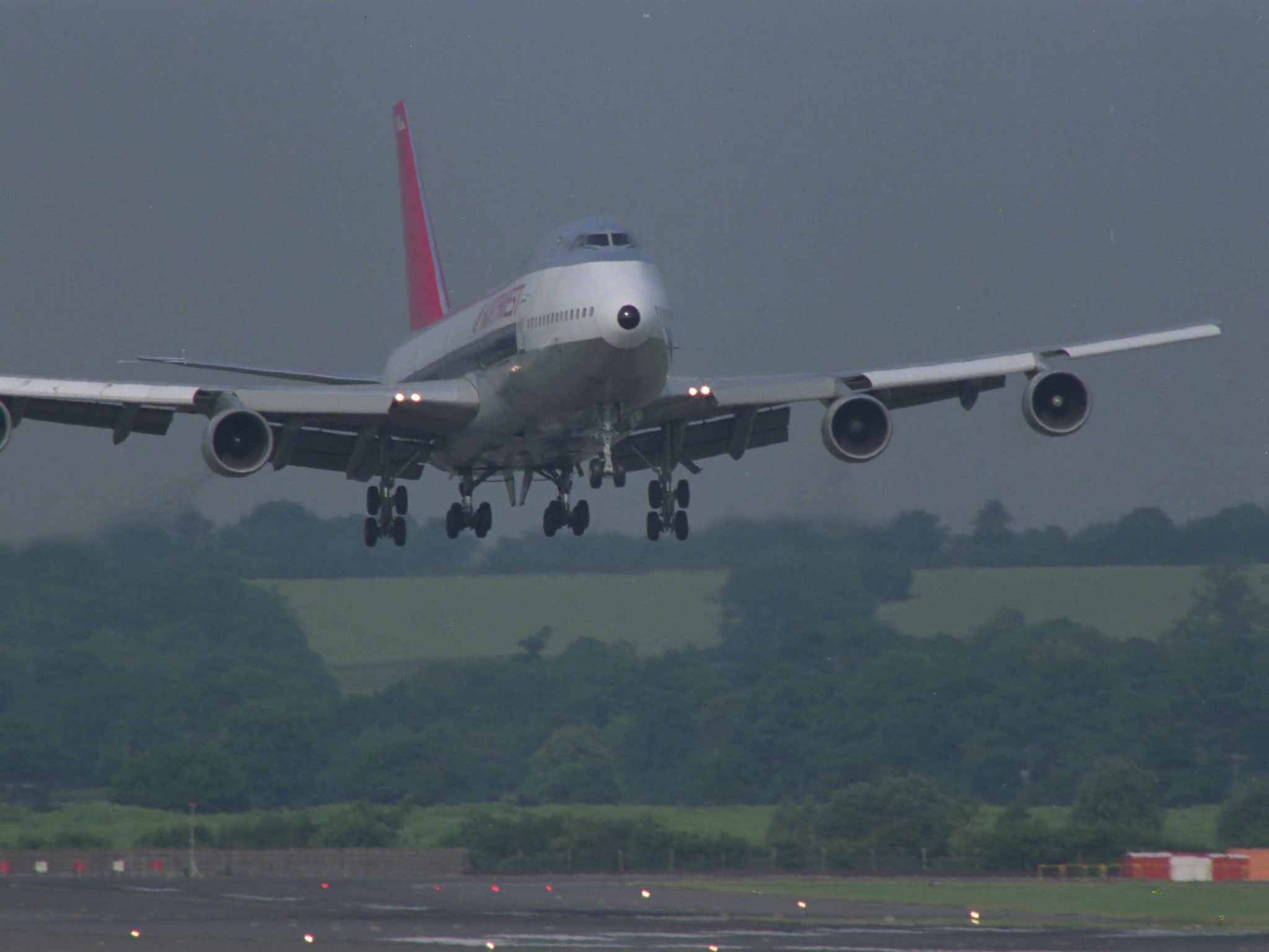 Northwest Boeing 747 Lands