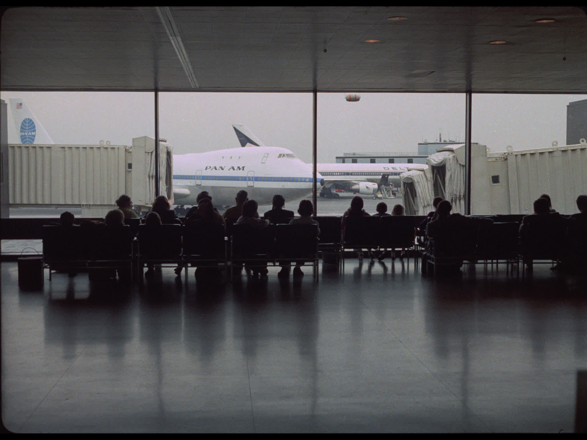 Panam Boeing 747 Outside TWA Terminal