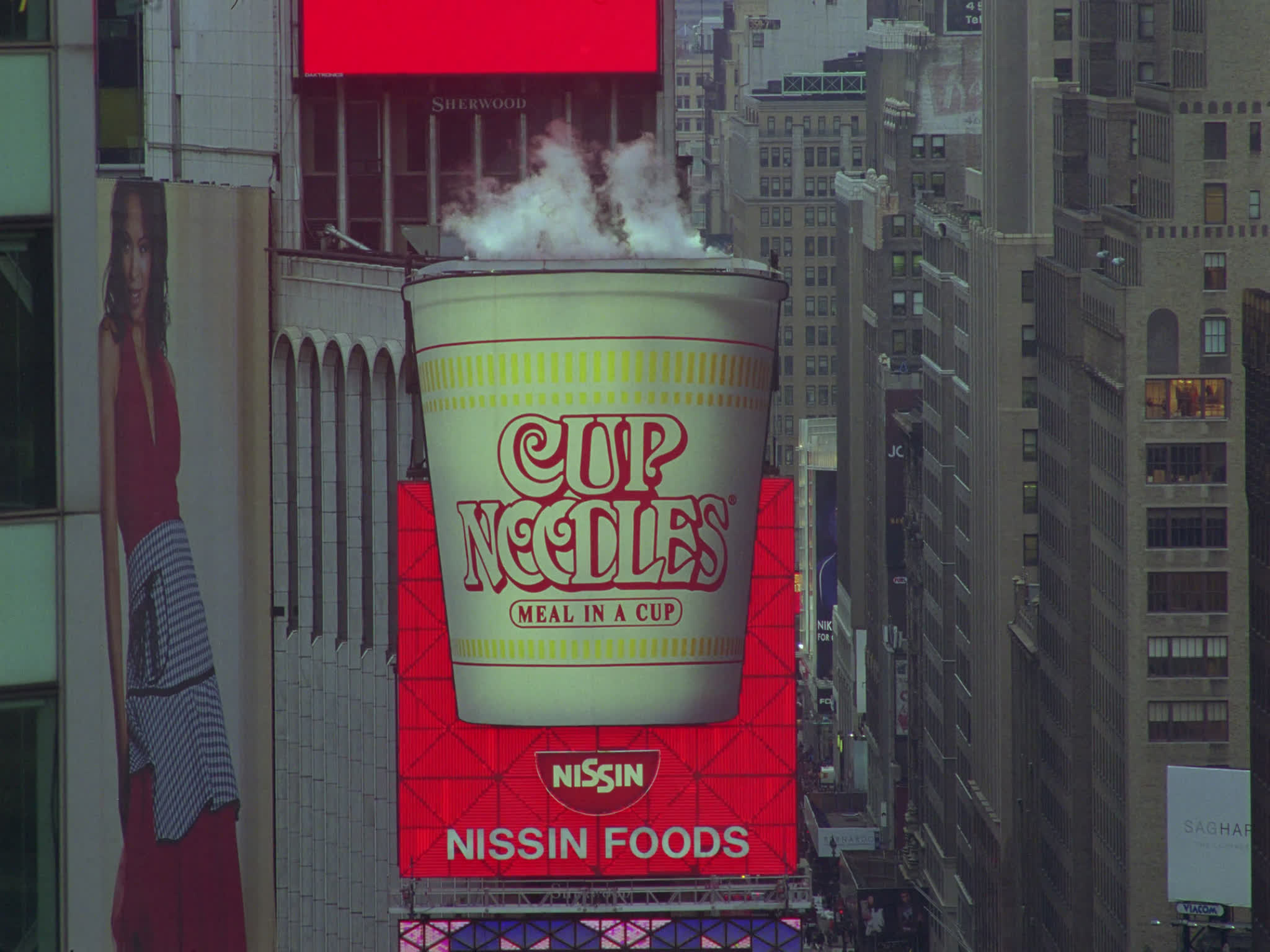 Cup Noodles Advert in Times Square