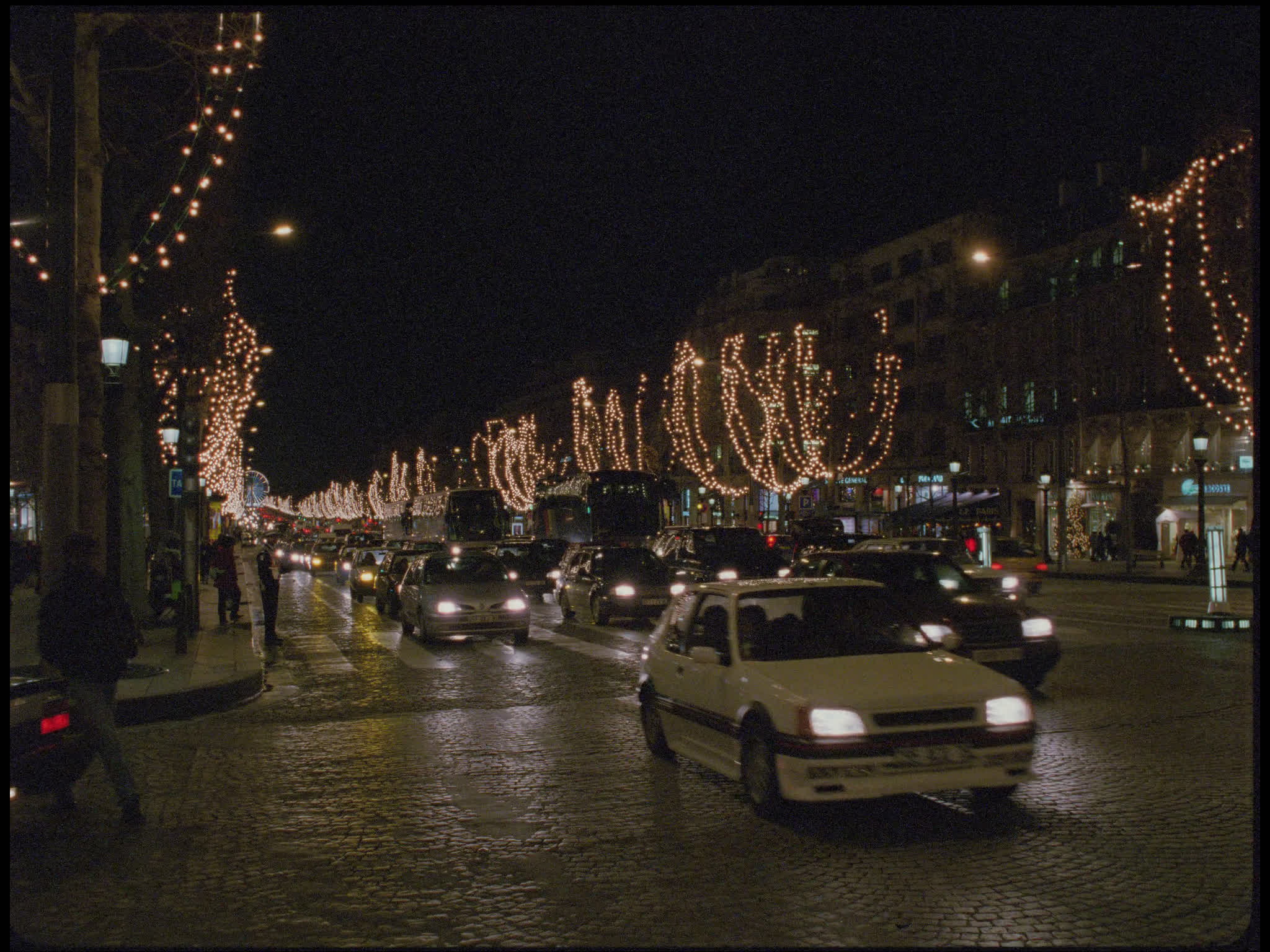 Traffic on Champs-Elysees