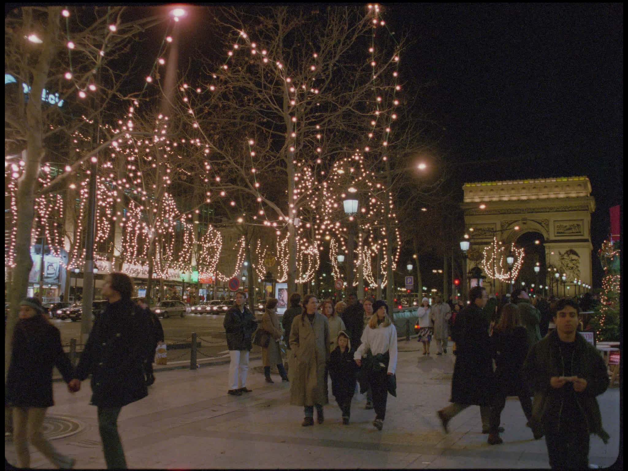 Christmas Lights Along Champs-Elysees 