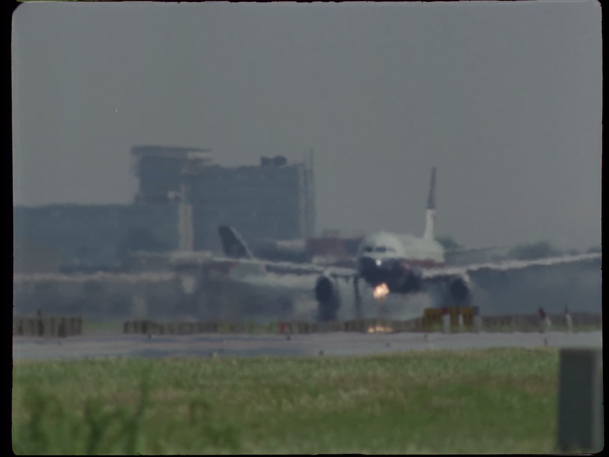 Plane Take Off With Heat Glaze