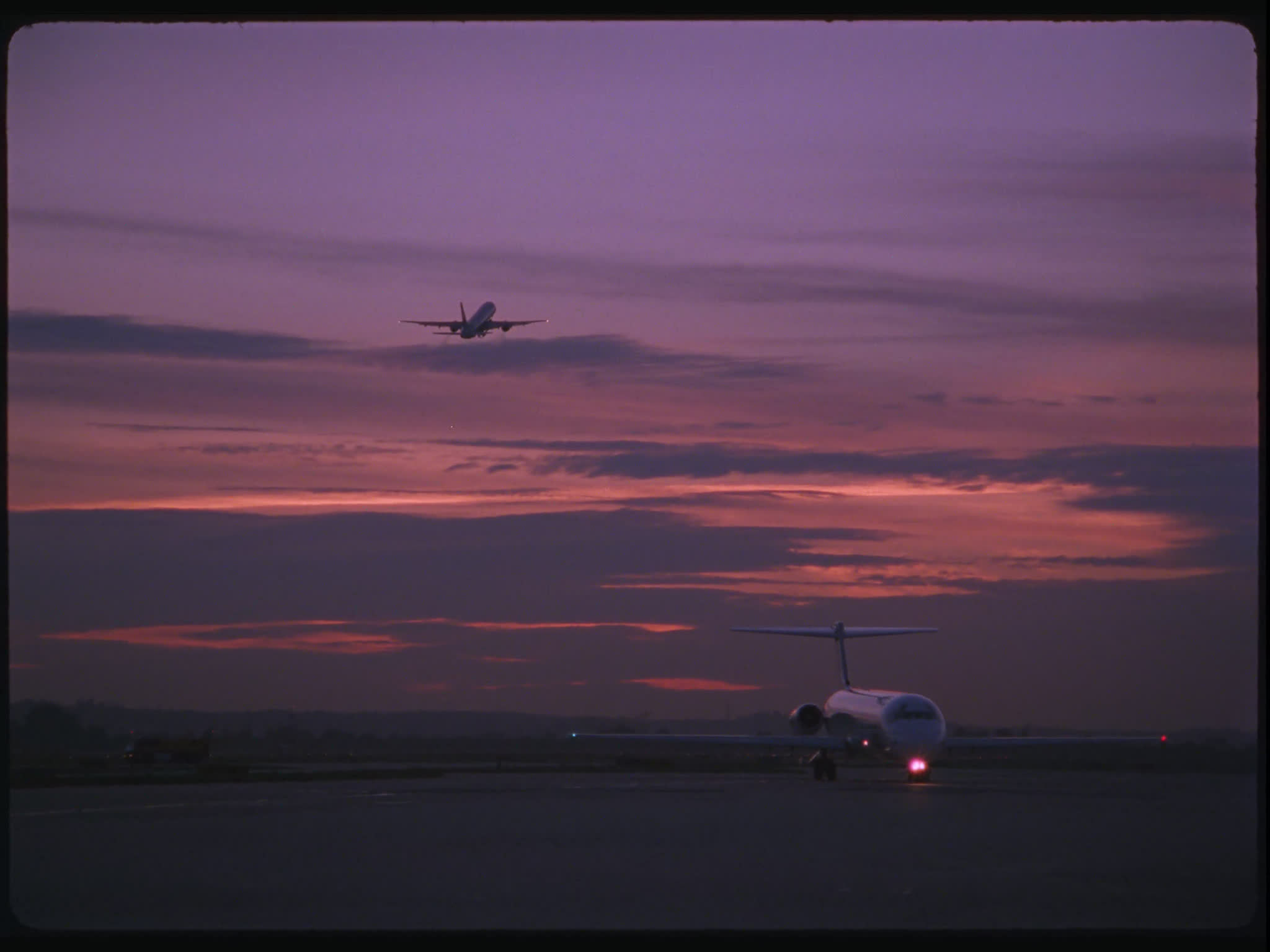 Various Planes at Sunset