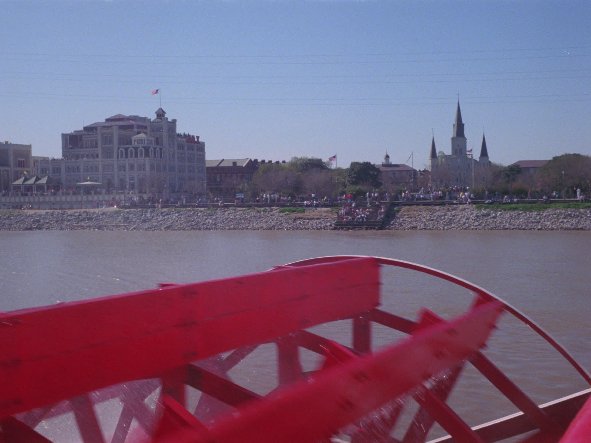 Stern Wheel Churning Water