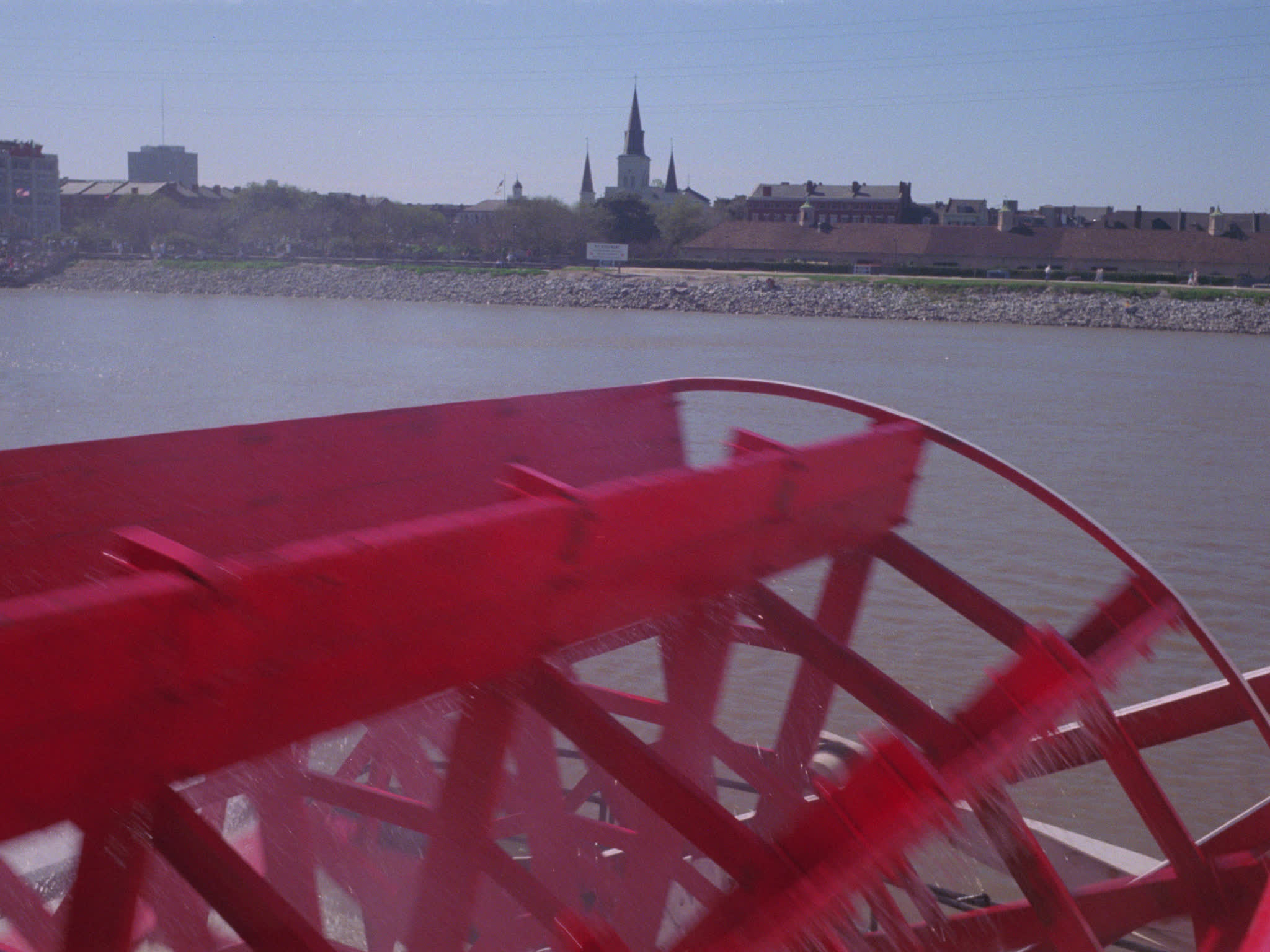 Stern Wheel Churning Water