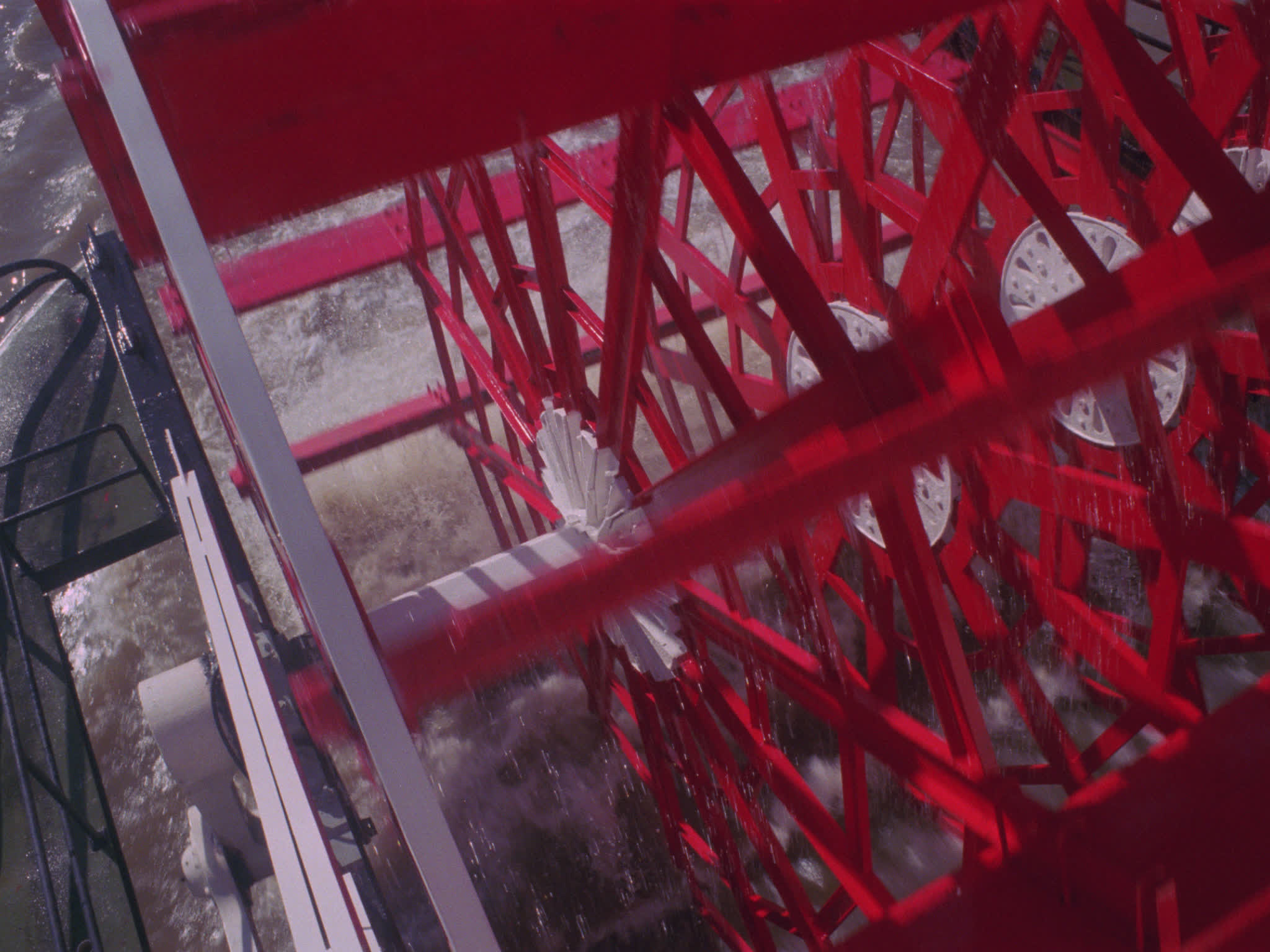 Stern Wheel Churning Water