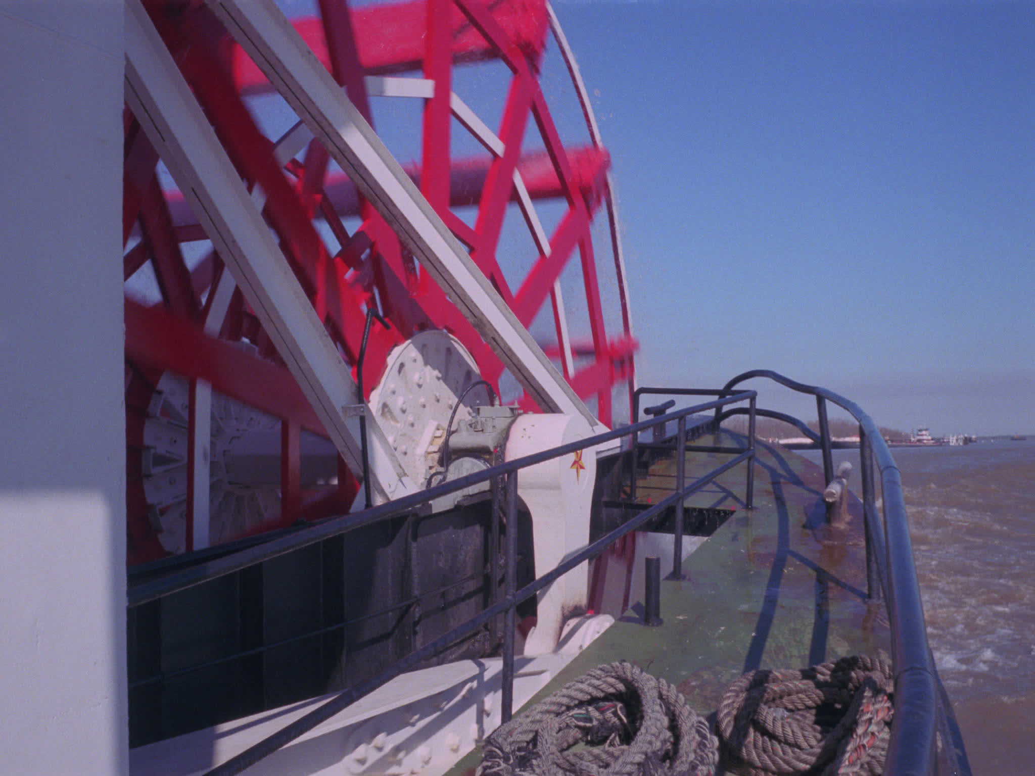 Stern Wheel Churning Water