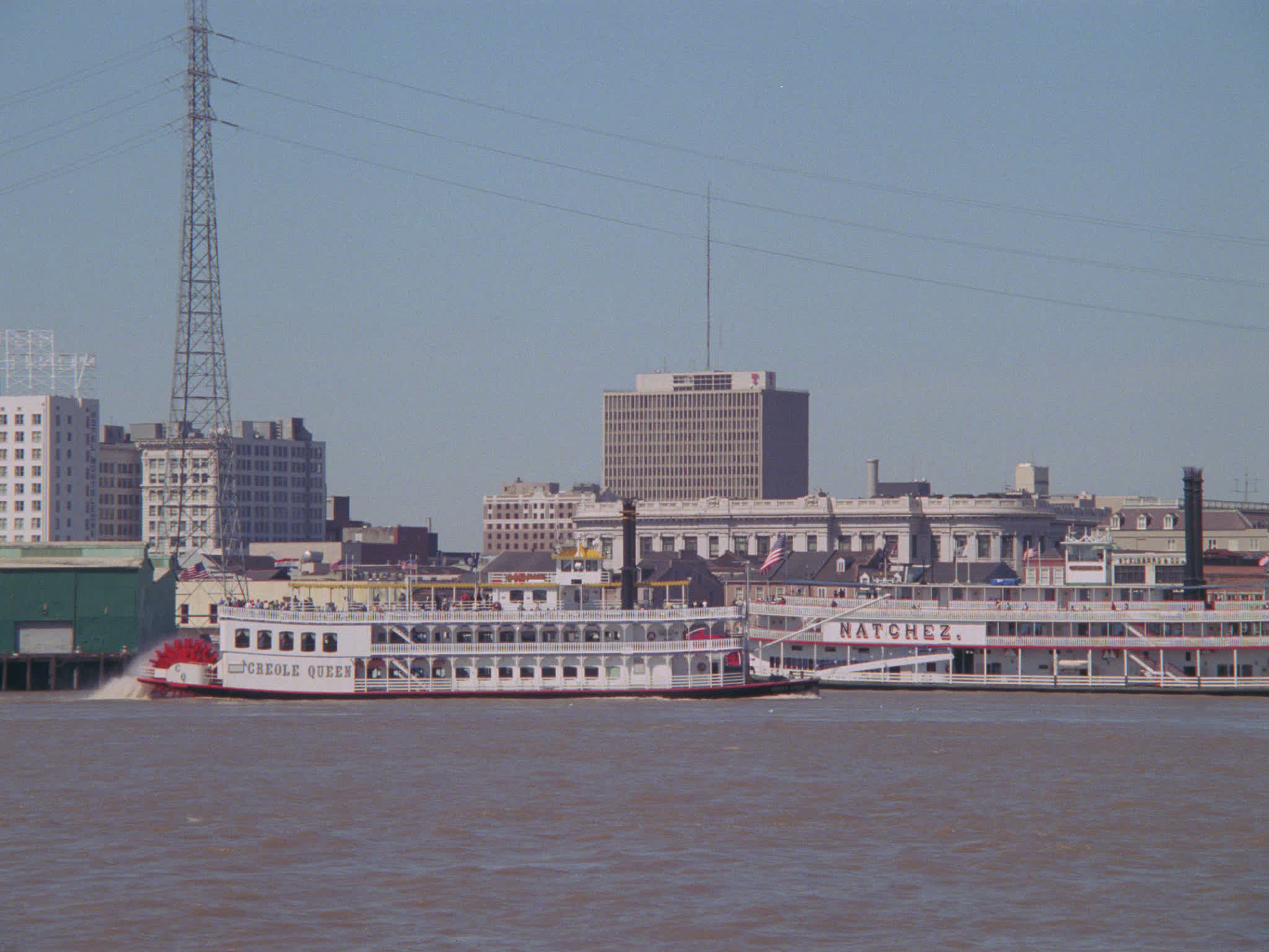 Creole Queen Paddlewheeler on the Mississippi River