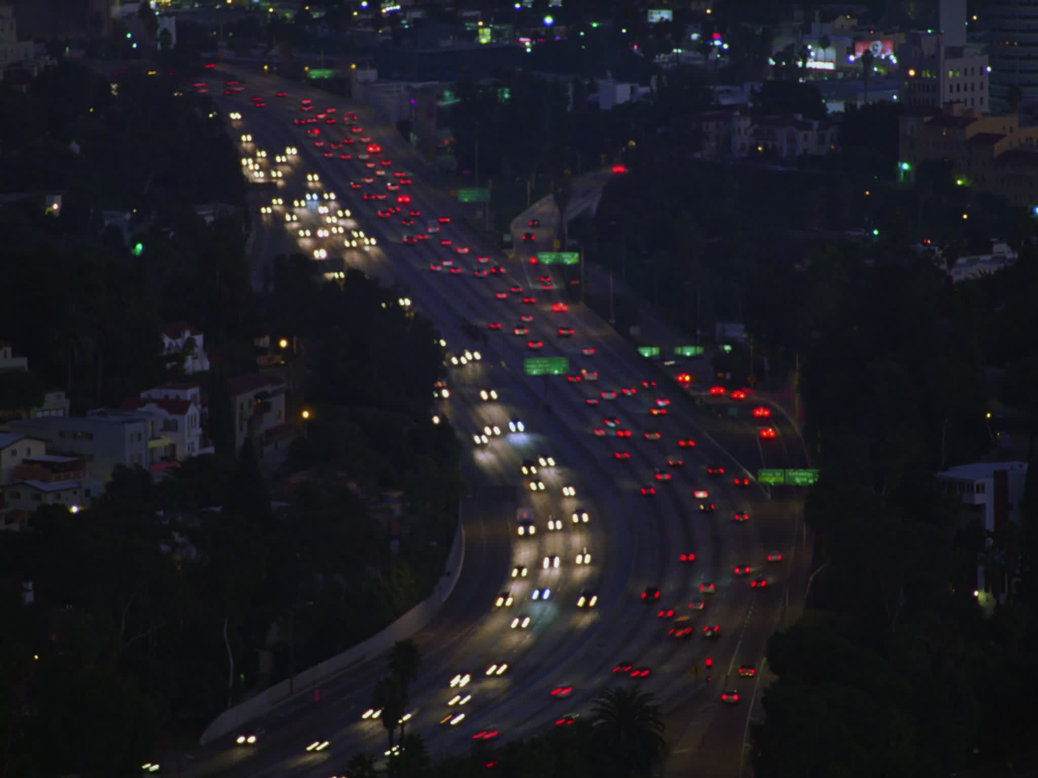 Traffic Time Lapse on 101 Freeway