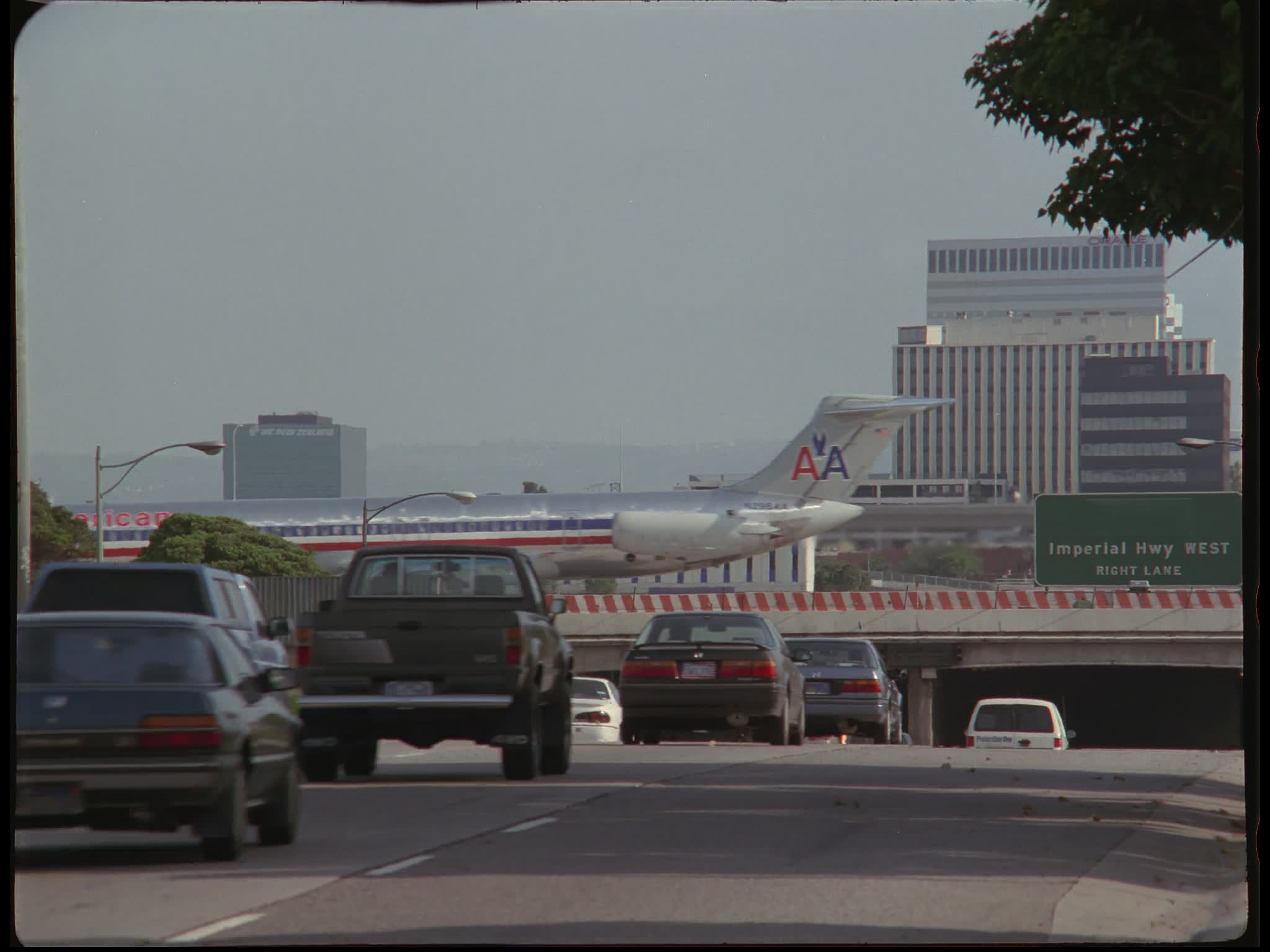 American Airlines DC9 Taxiing on Overpass