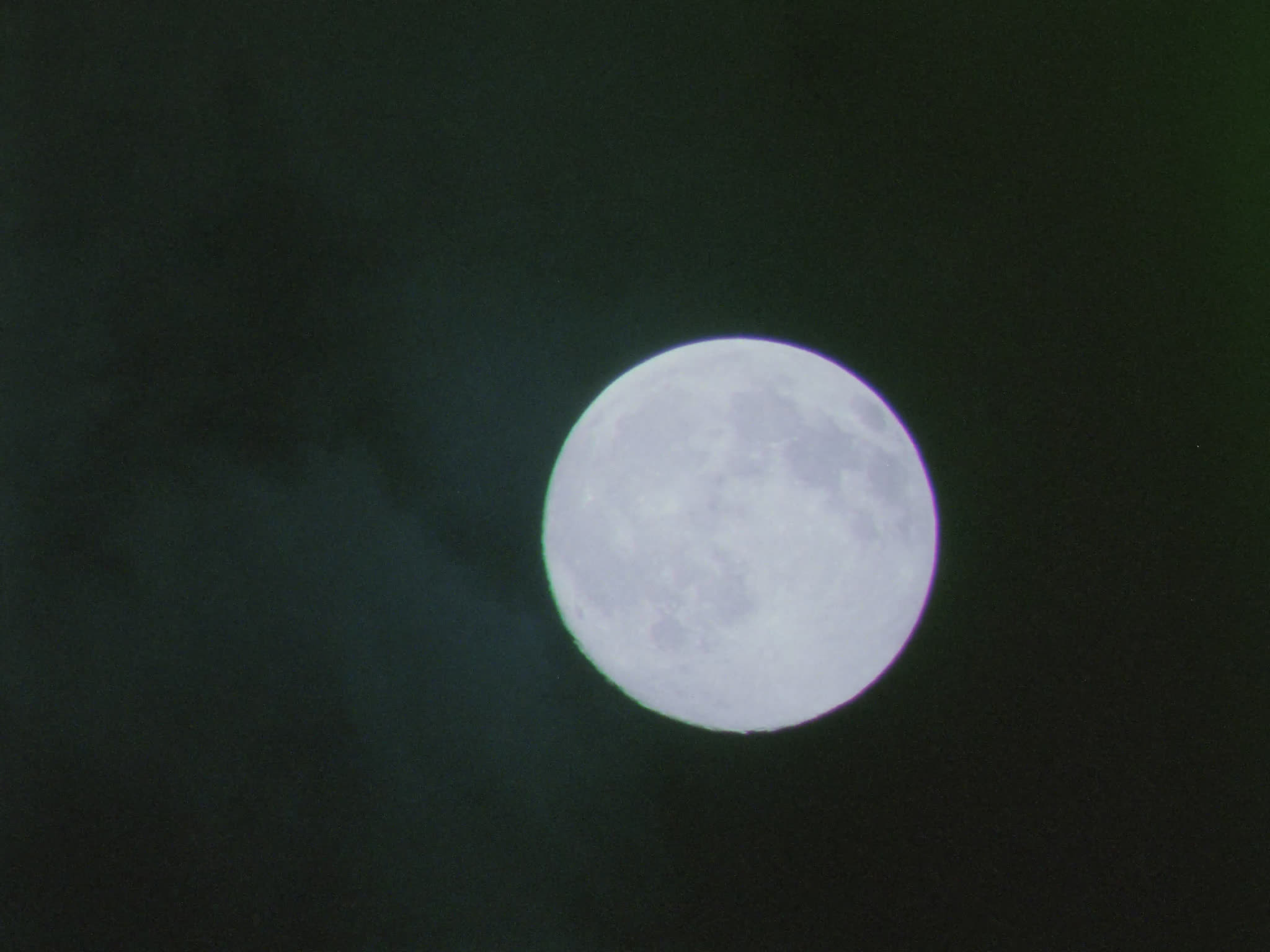 Full Moon in Clouds