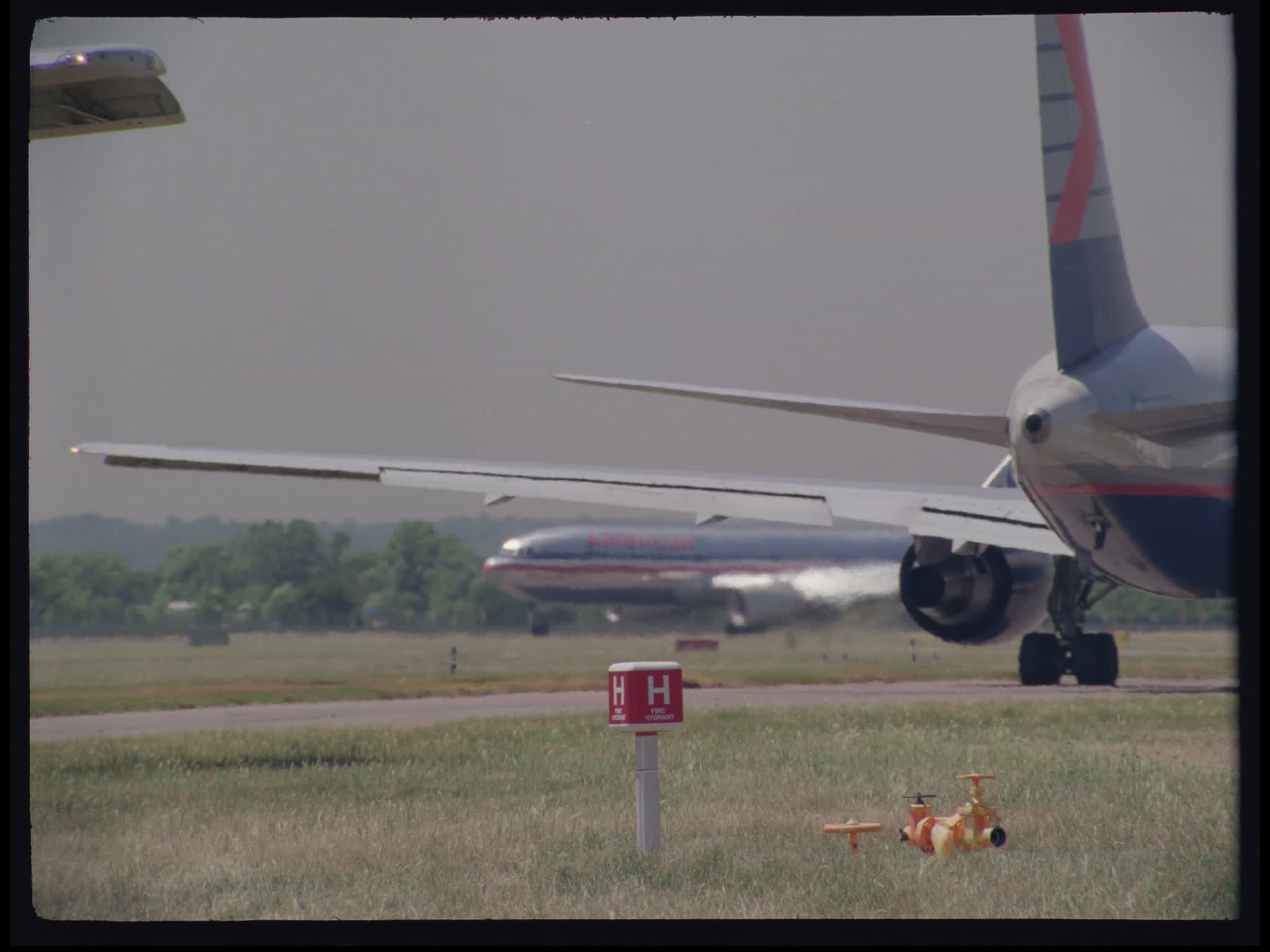American Boeing 767 Taxiing in Heat Haze