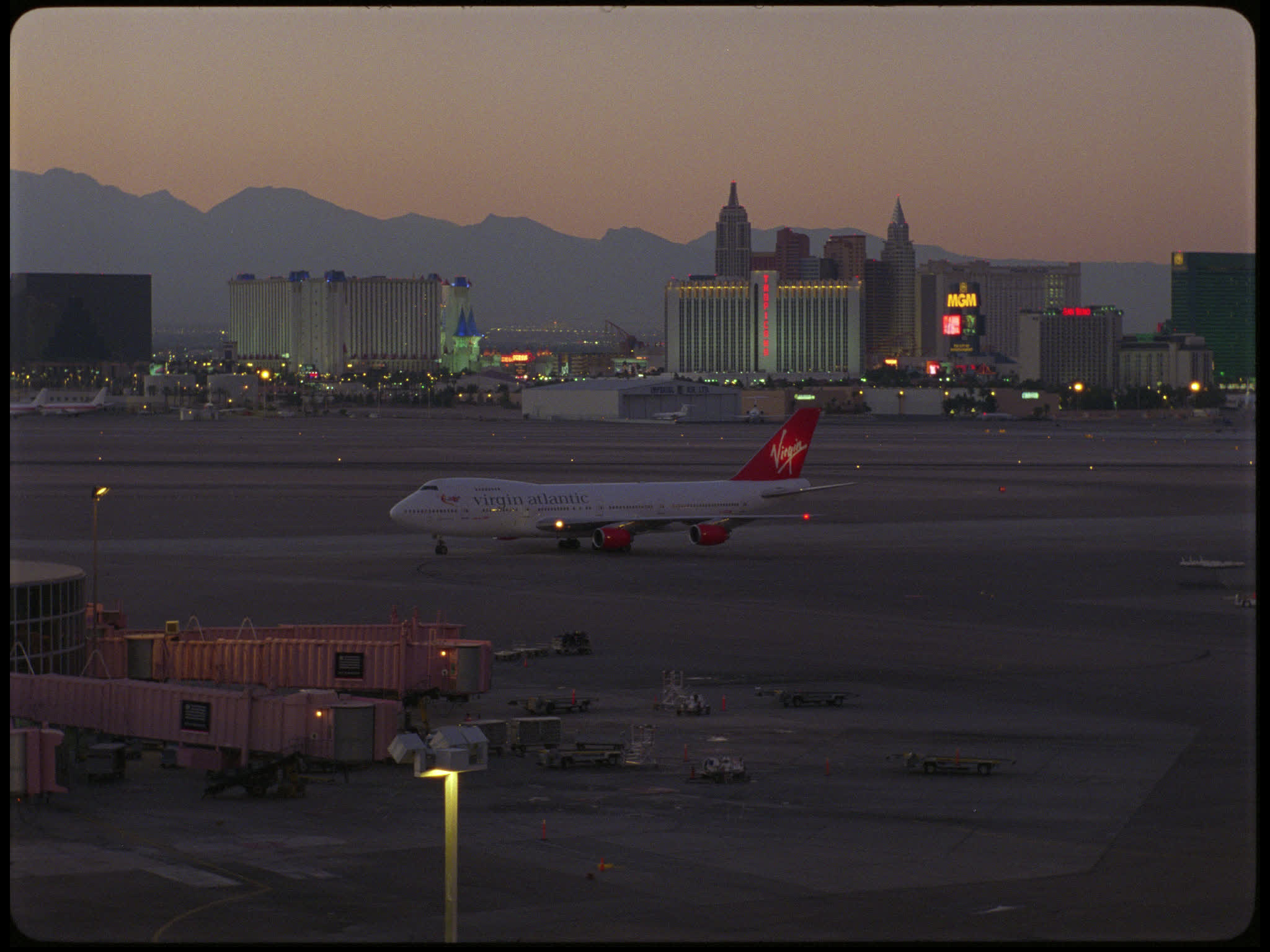 Virgin Boeing Plane Taxiing