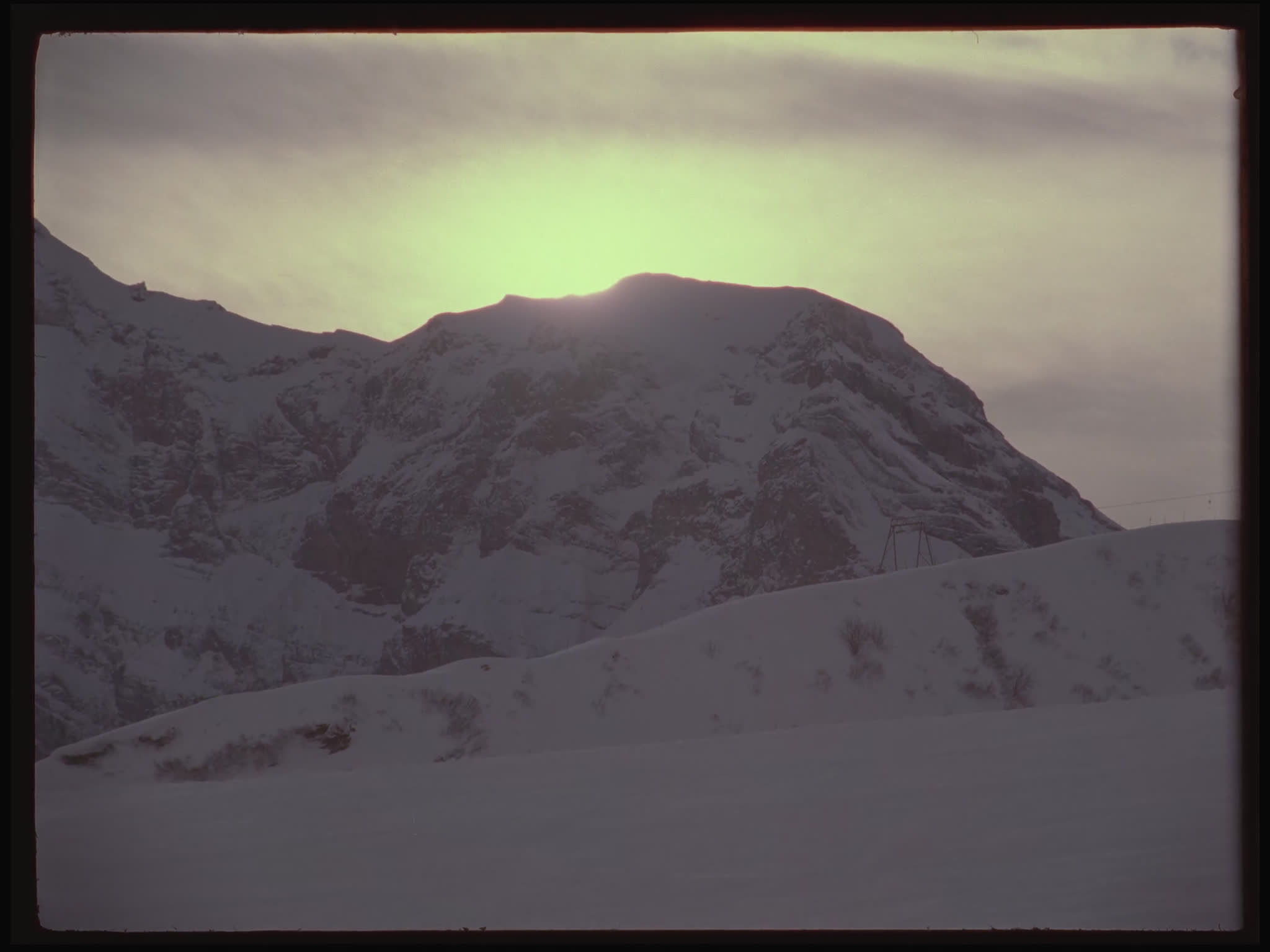 Swiss Mountain at Sunset
