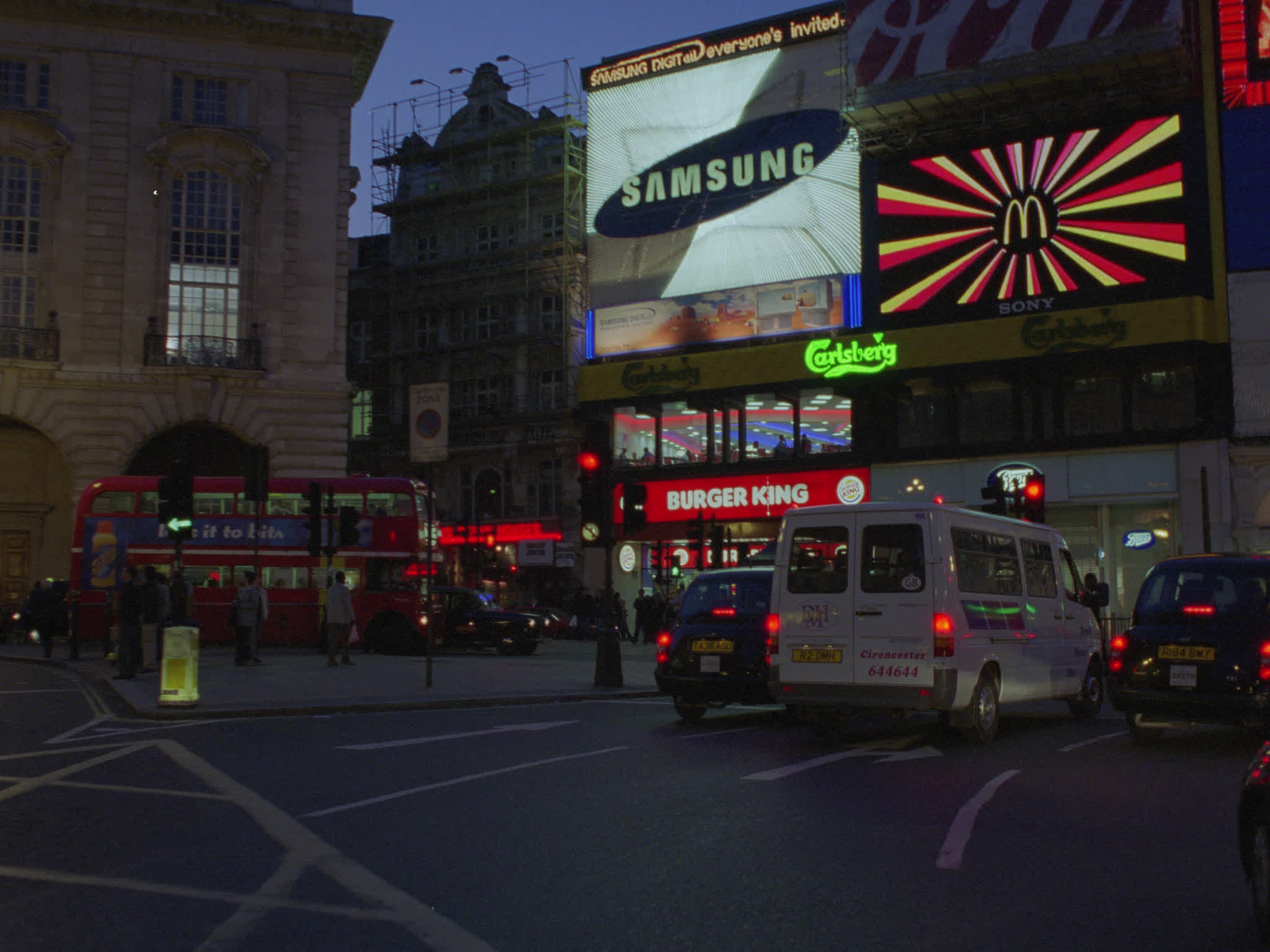 POV Driving Piccadilly Circus